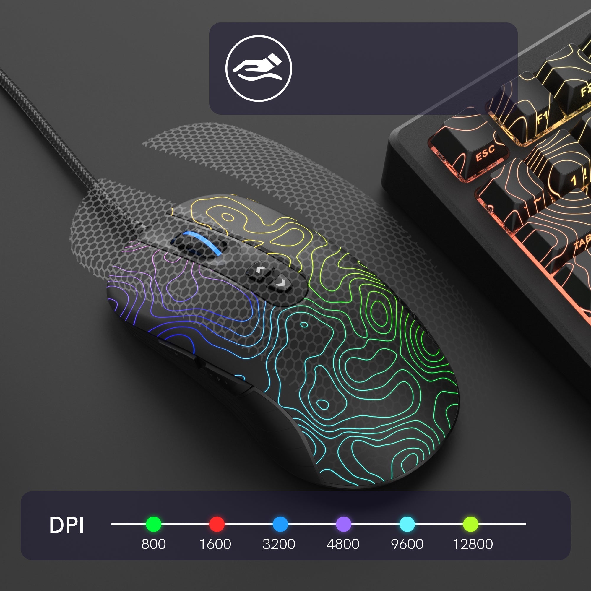 Womier G706 Black Wired Gaming Mouse - Womier Keyboard