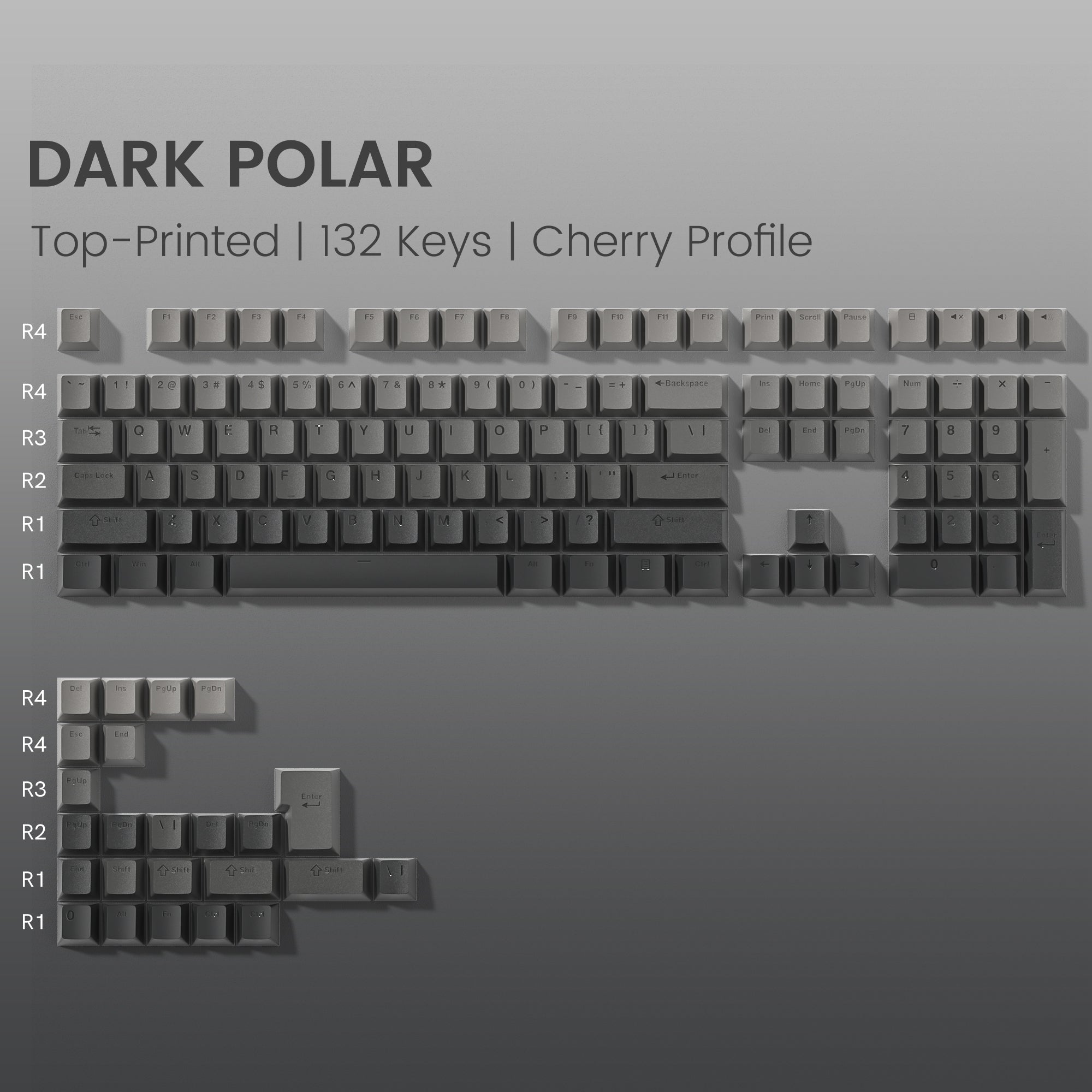 Womier Gradient Series 136 - Key Shine - Through Cherry Profile Double - Shot PBT Keycap - Womier Keyboard