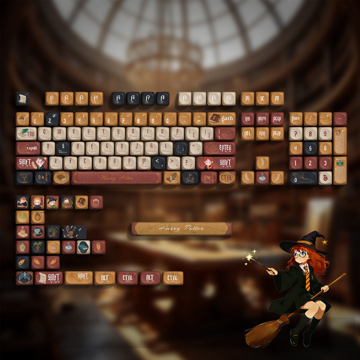 Womier Halloween William Castle 131-Key MOA PBT Keycap Set - Womier Keyboard