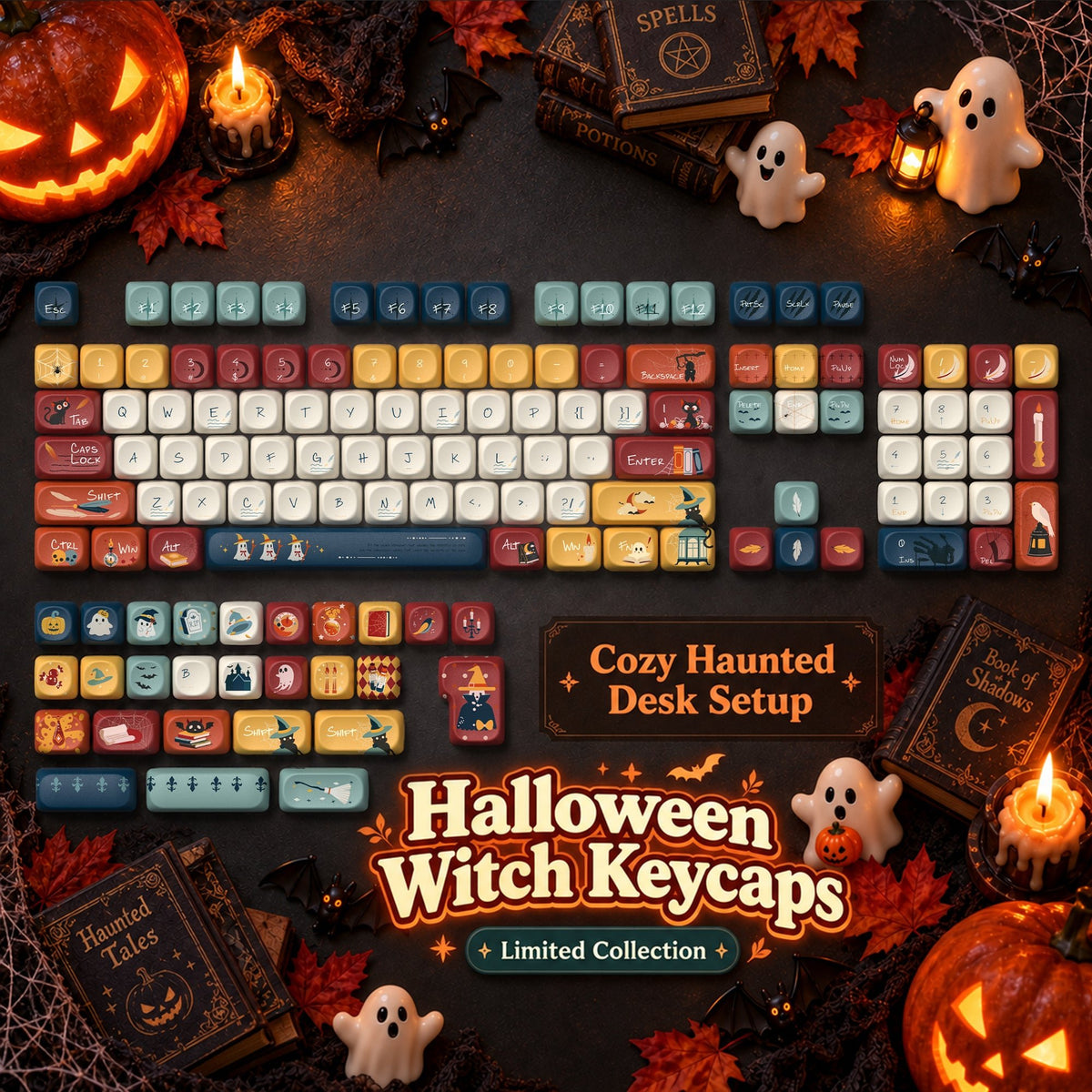 Womier Halloween William Castle 131-Key MOA PBT Keycap Set - Womier Keyboard