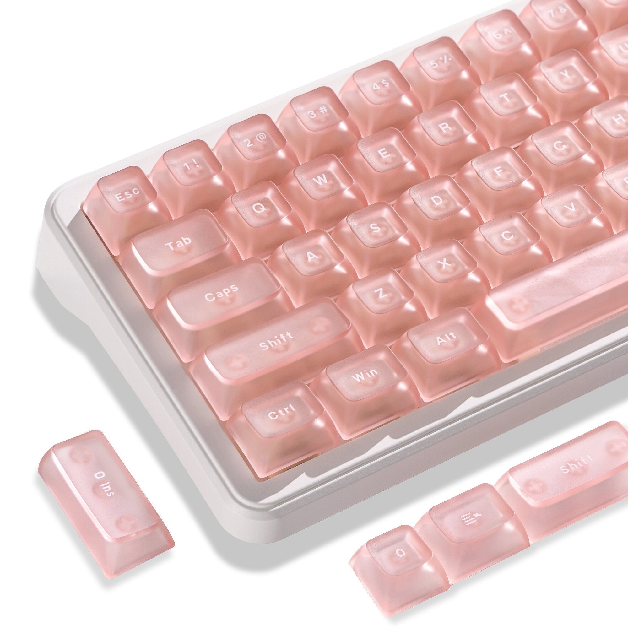 Womier Ice Cube Clear 126 keys Keycaps - Crystal Ice Keycaps Set for Mechanical Keyboard - Womier Keyboard