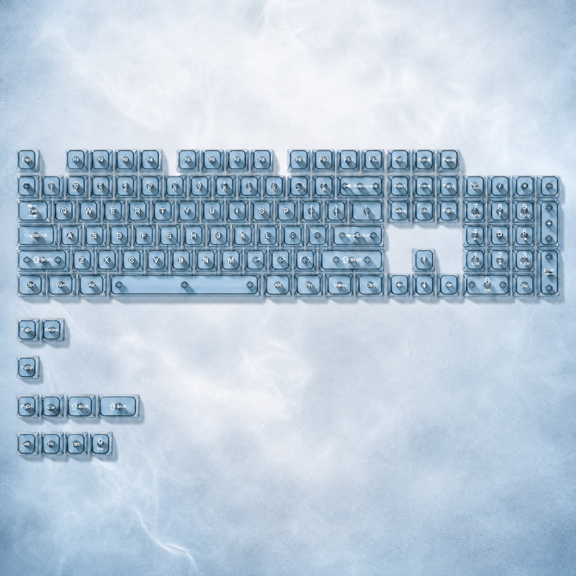 Womier Iceberg 115-Key MDA Profile Transparent PC Keycap Set - Womier Keyboard