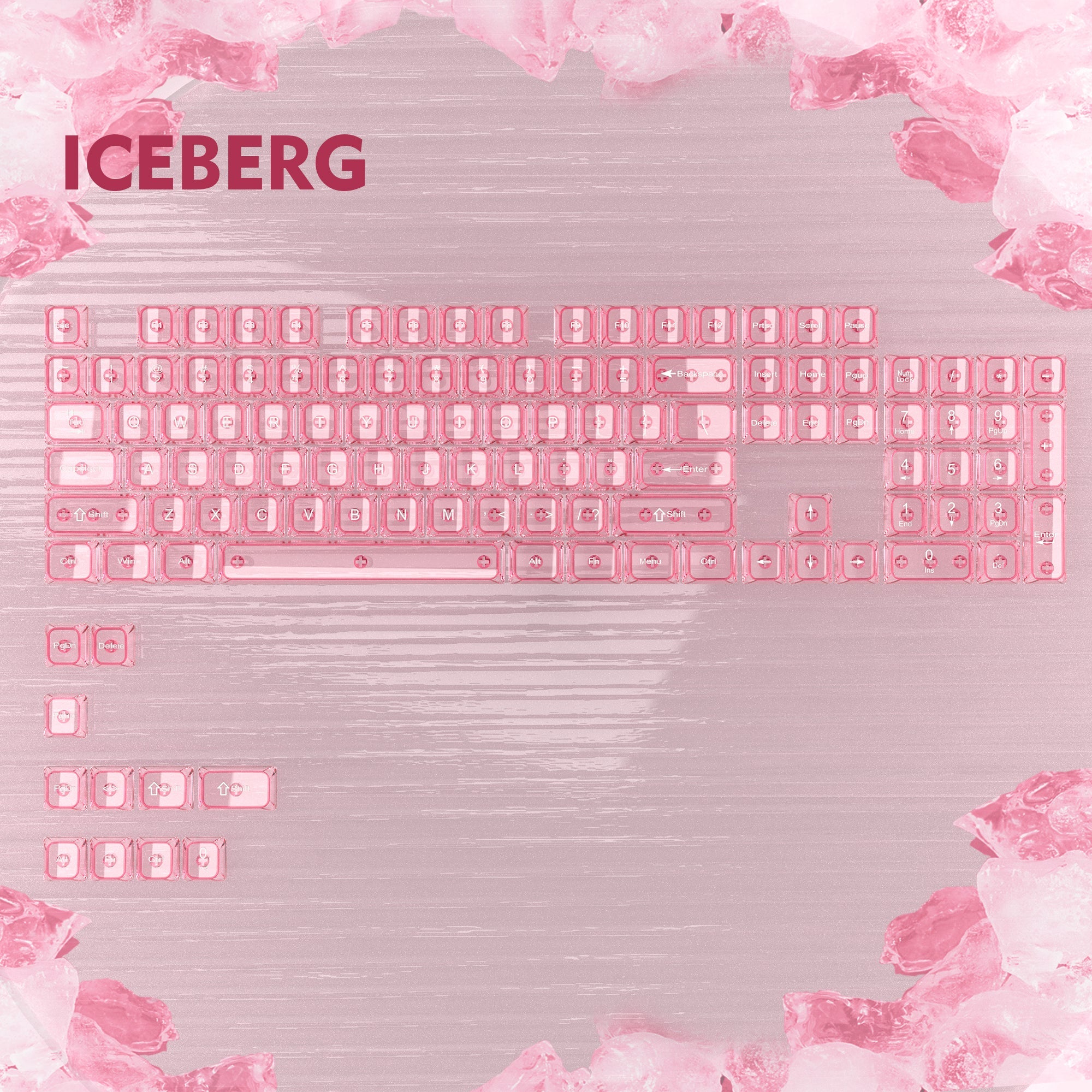 Womier Iceberg 115 - Key MDA Profile Transparent PC Keycap Set - Womier Keyboard