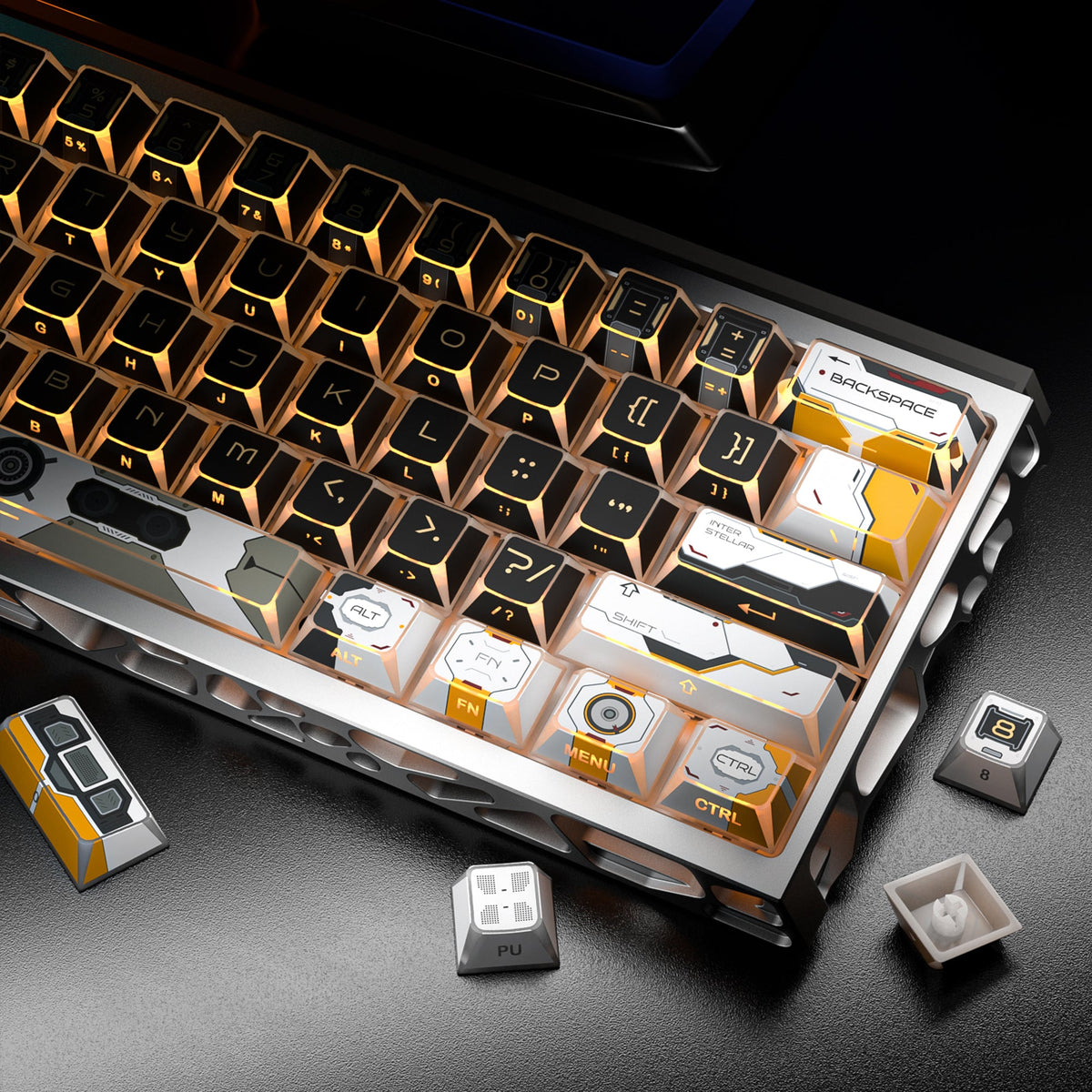 Womier Interstellar Side-Carved Light and Shadow 133-Key Keycap Set - Womier Keyboard