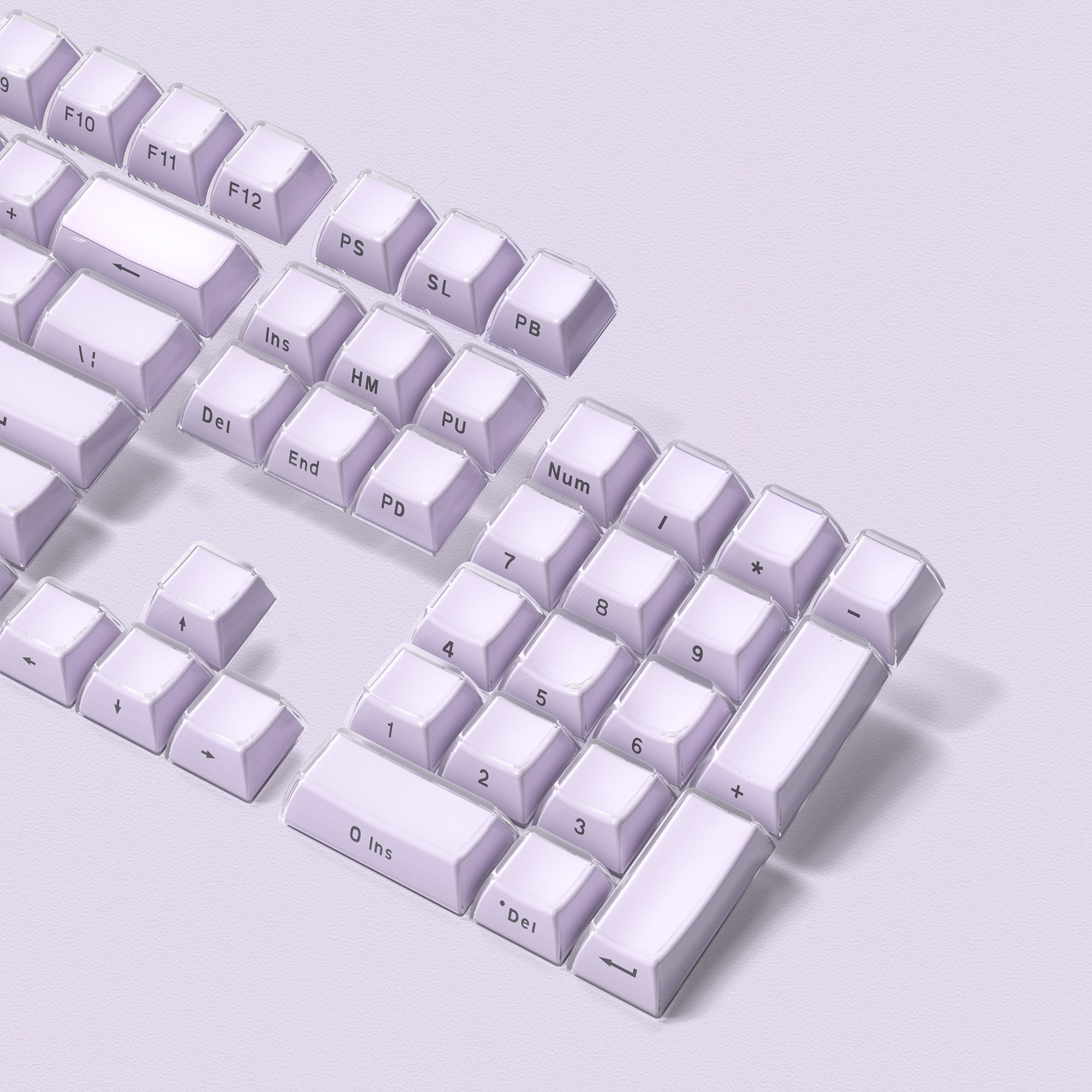 Womier Jello Side - Printed Translucent OEM Profile Keycap (113 - Key) - Womier Keyboard