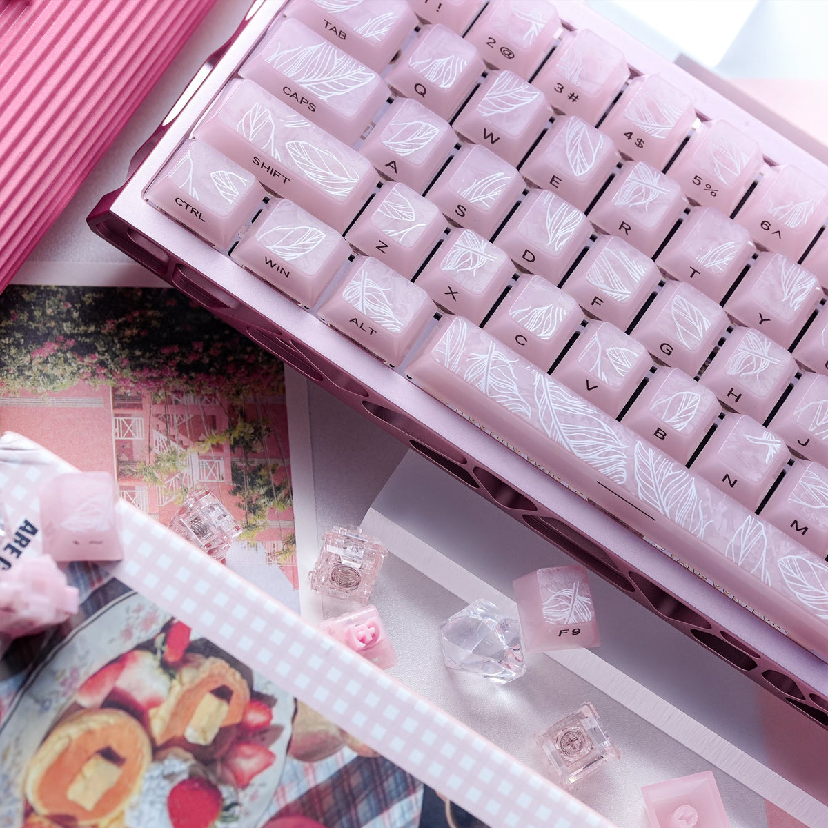 Womier Keycaps - Frost Feather - Cherry Side-Printed (115 Keys) - Womier Keyboard