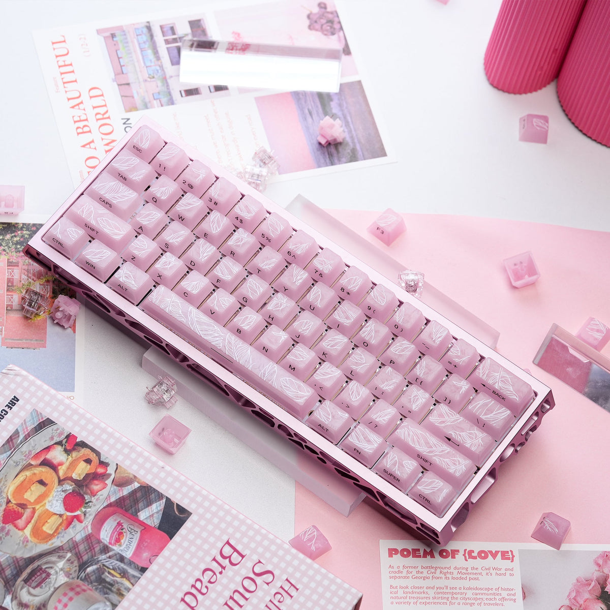 Womier Keycaps - Frost Feather - Cherry Side-Printed (115 Keys) - Womier Keyboard