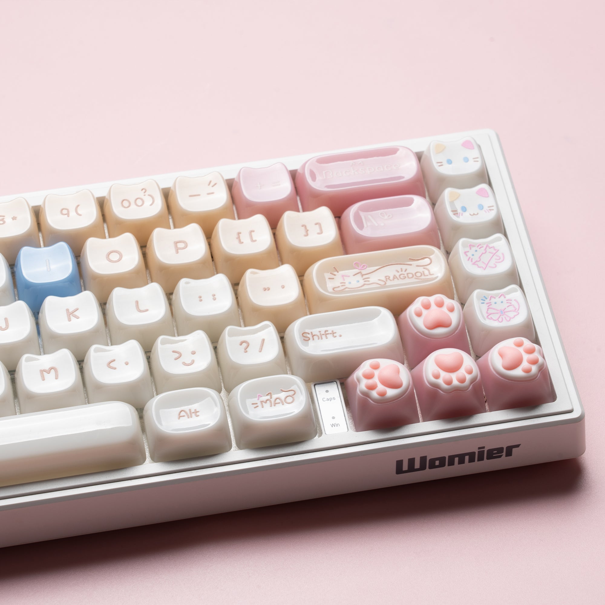 Womier Kittens Themed MOA+MAO Profile PC Keycap Set - Womier Keyboard