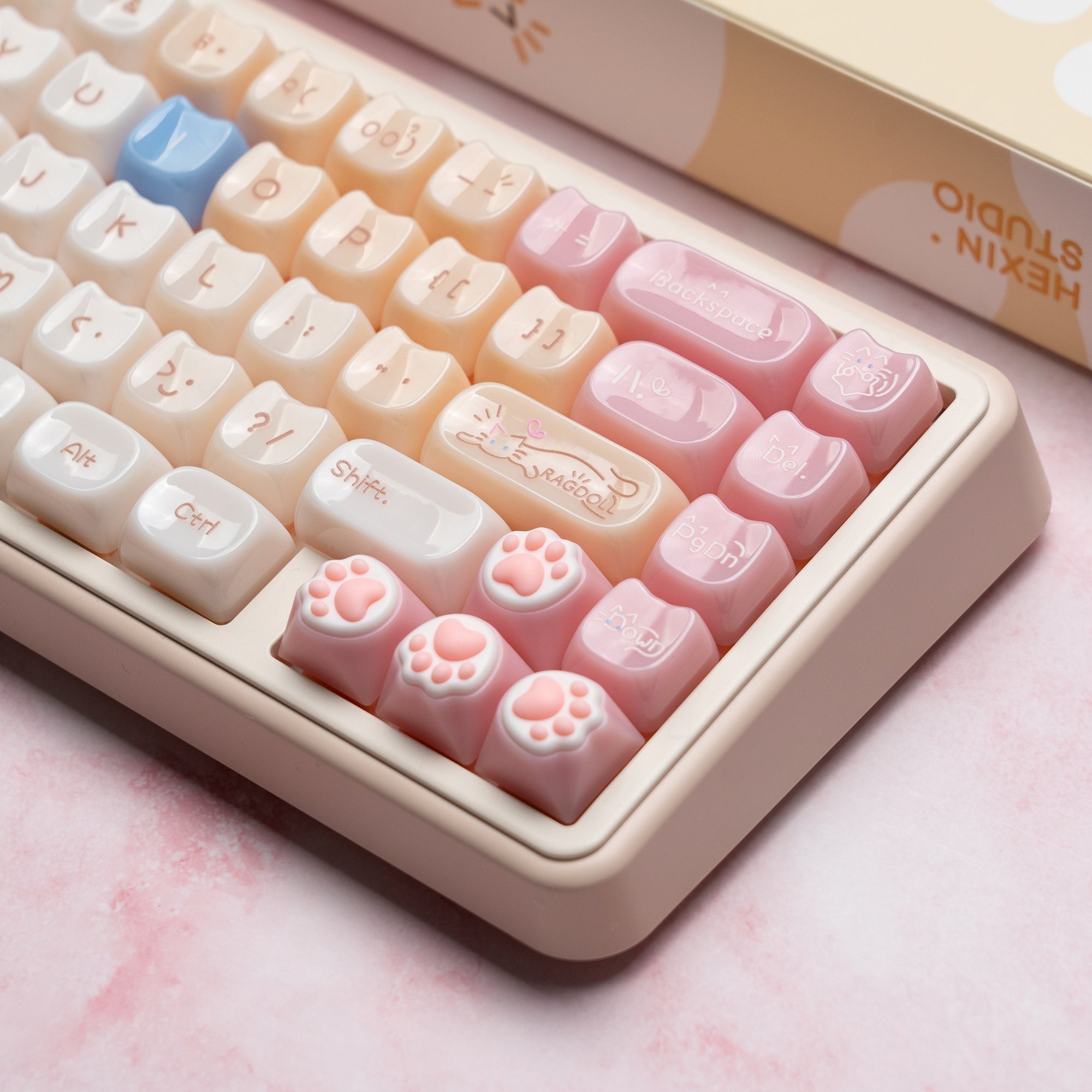 Womier Kittens Themed MOA+MAO Profile PC Keycap Set - Womier Keyboard