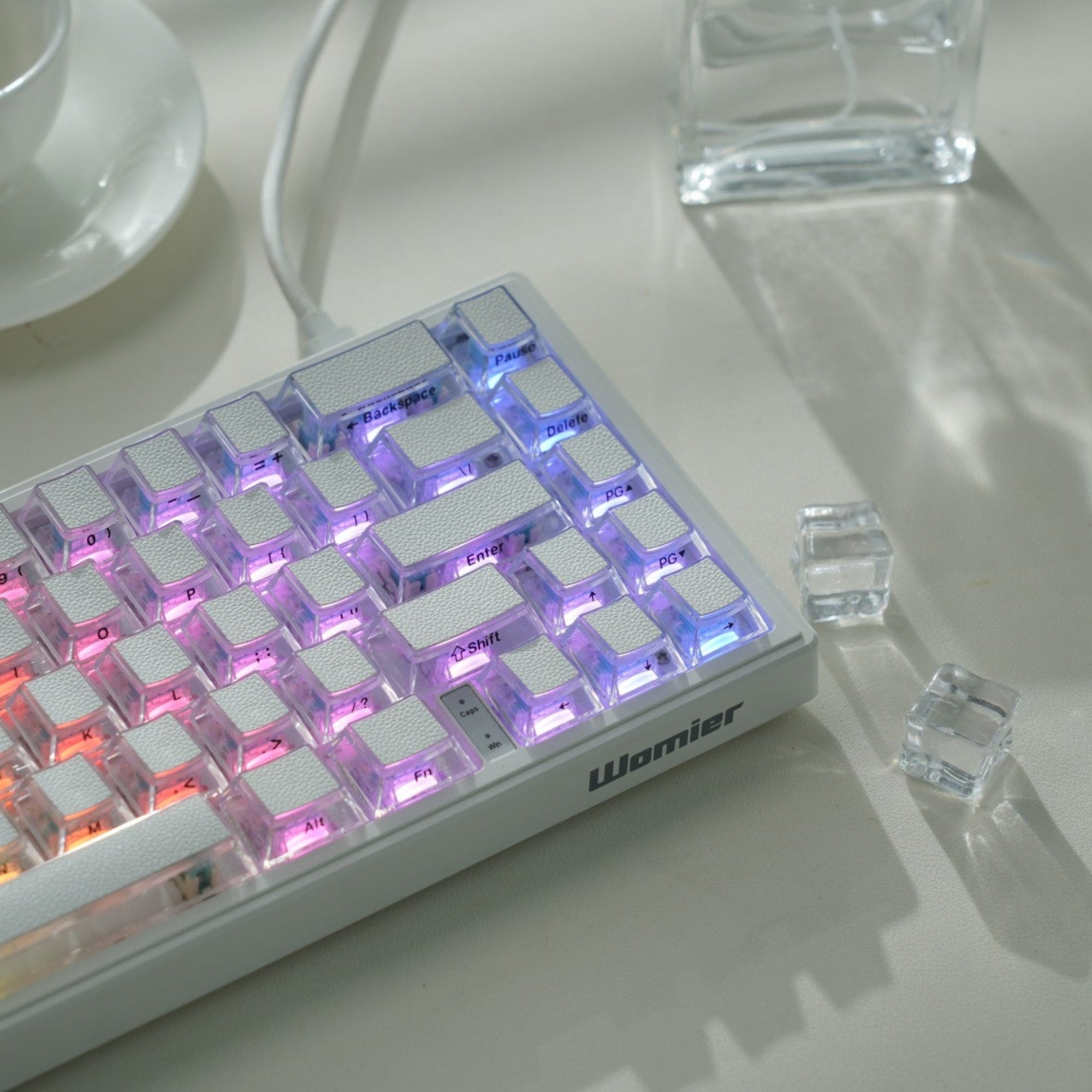 Womier Leather Texture Side - Printed Cherry Profile Keycap (126 - Key) - Womier Keyboard