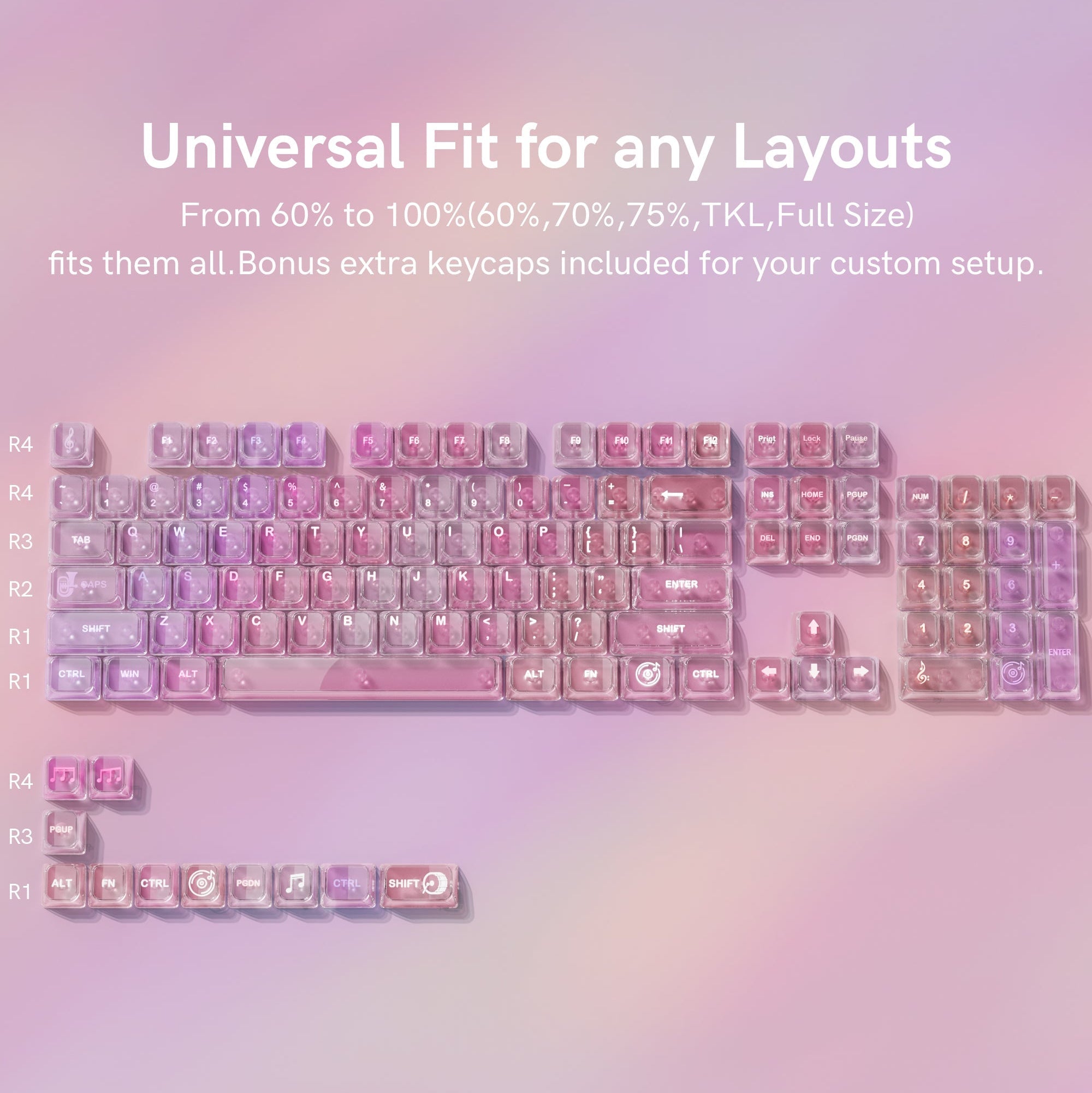 Womier Luna 115 - Key MDA Profile Double - Shot Keycap Set - Womier Keyboard