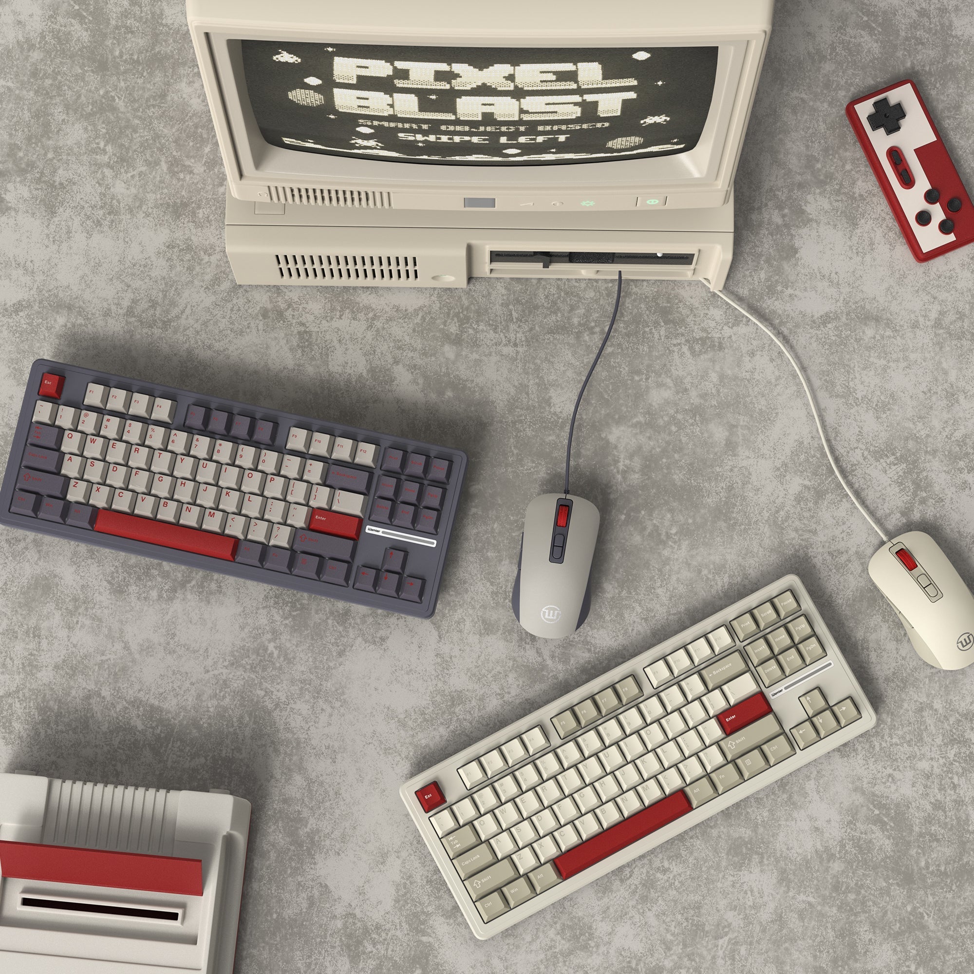 Womier M87 Nostalgia TKL Wired Keyboard and Mouse Combo (2 colors) - Womier Keyboard