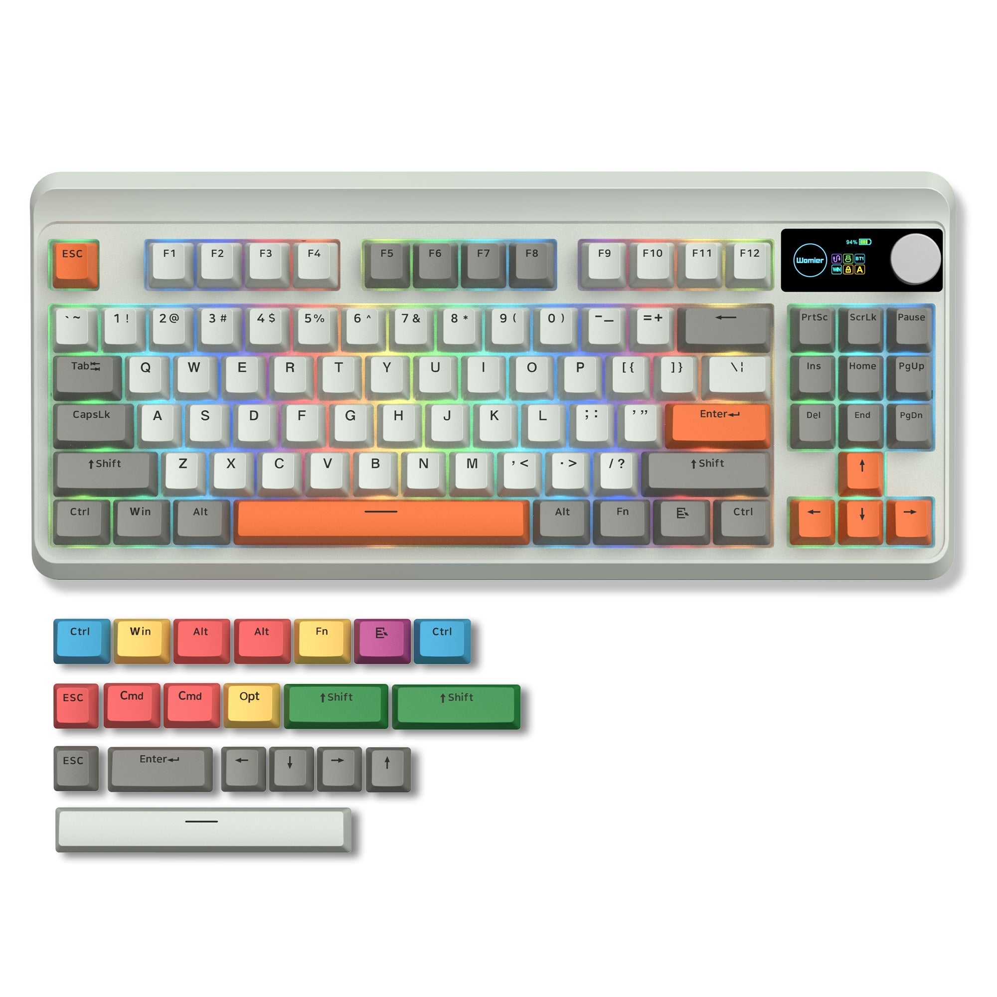 Womier M87 Pro TKL Wireless Mechanical Keyboard with Multimedia Display - Womier Keyboard