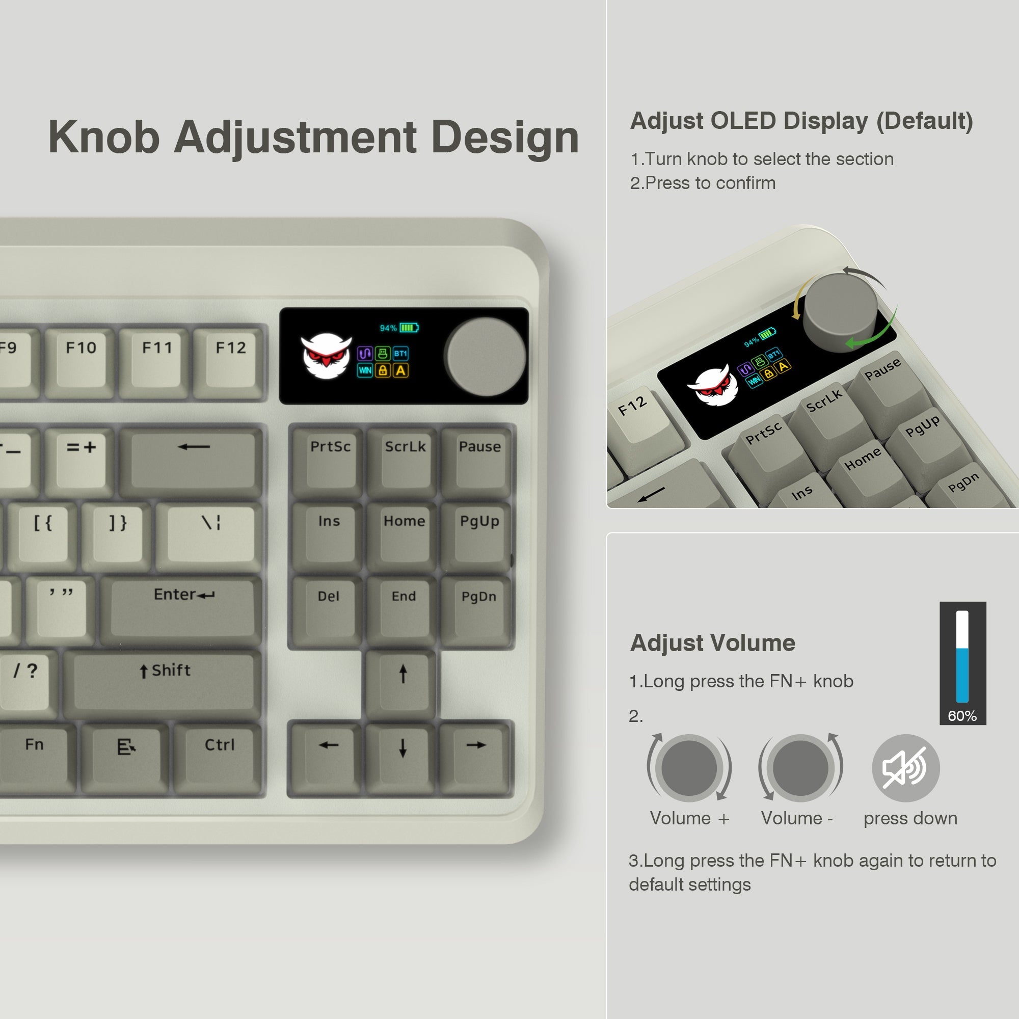 Womier M87 Pro TKL Wireless Mechanical Keyboard with Multimedia Display - Womier Keyboard