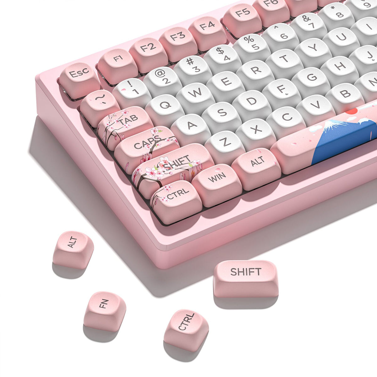Womier MOA Profile Pink Coral Keycap Set - Womier Keyboard