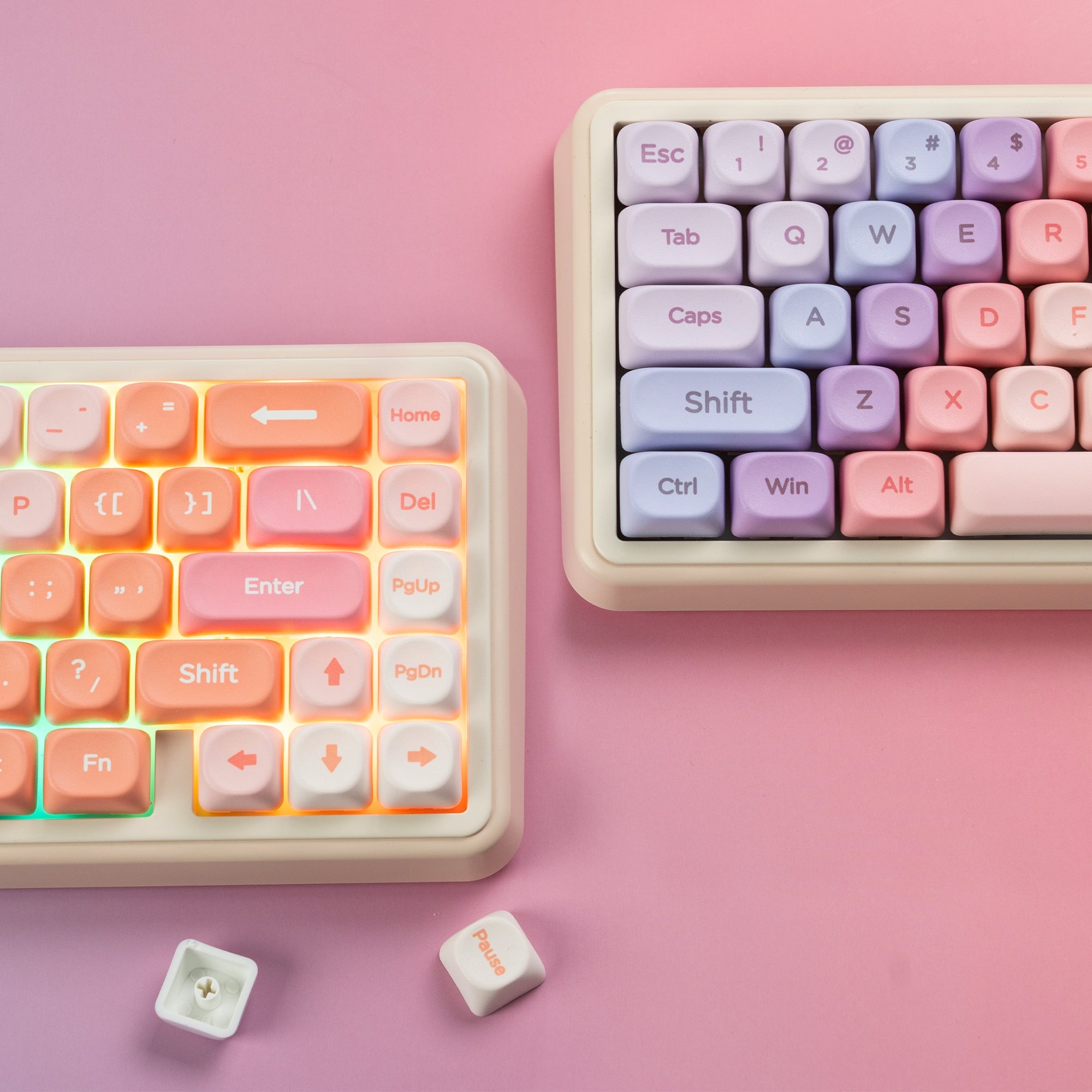 Womier Neon Spectrum MOA Profile Dye - Sublimation PBT Keycap Set - Womier Keyboard