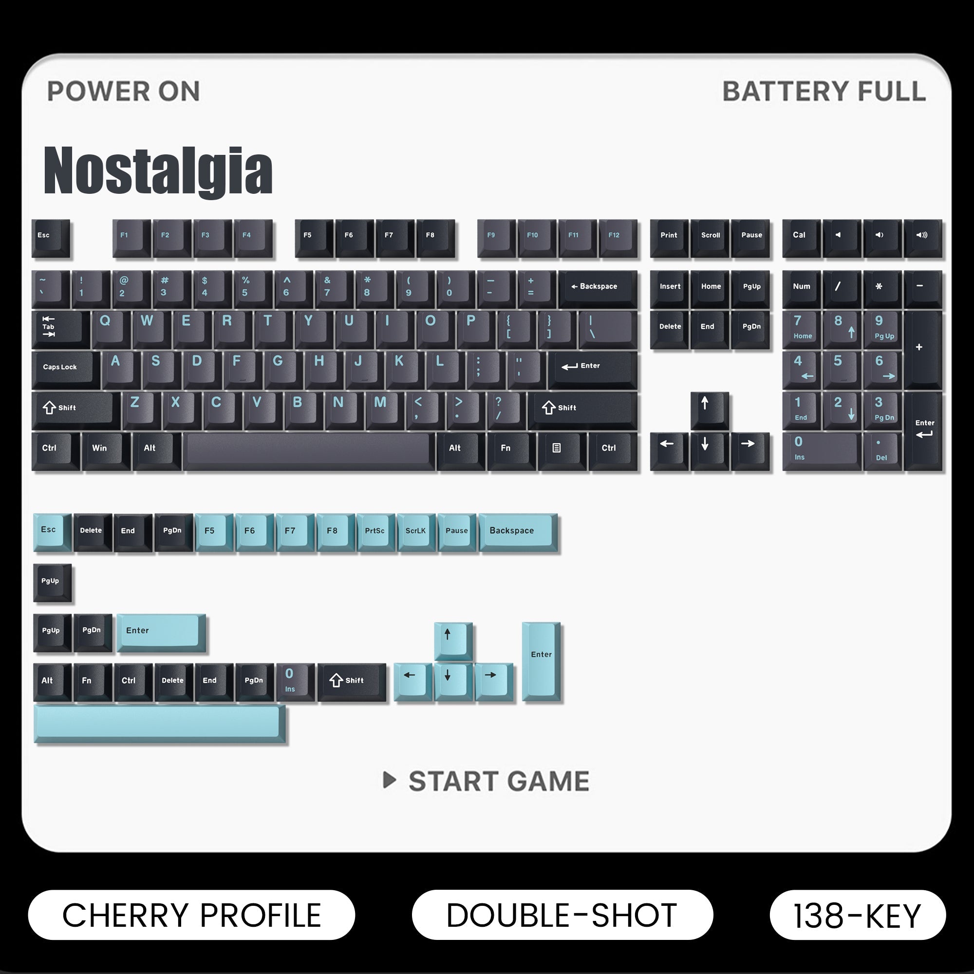 Womier Nostalgia Cherry Profile Double Shot PBT Keycap Set - Womier Keyboard