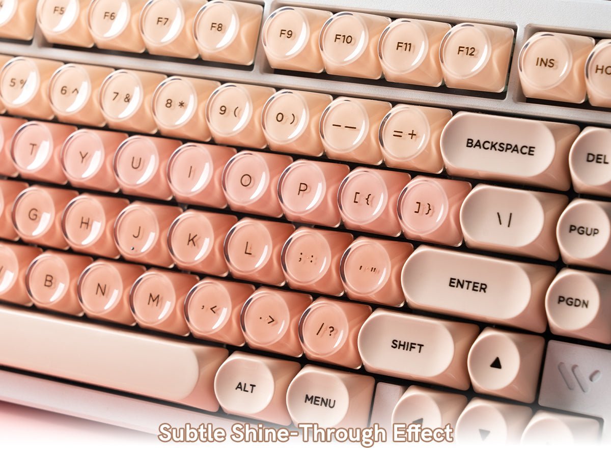 Womier Pink MOA Profile Dye - Sublimation PBT Keycap Set - Womier Keyboard