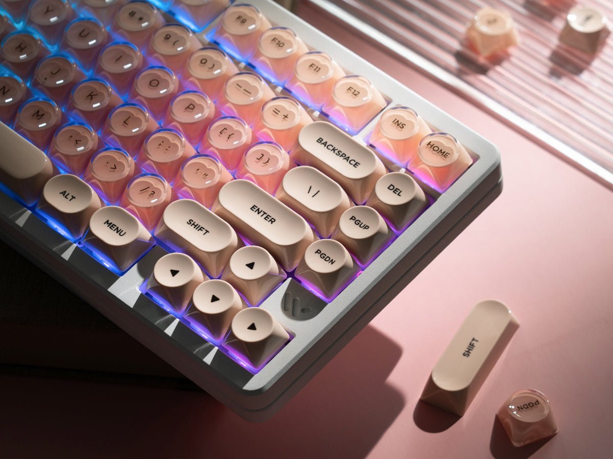 Womier Pink MOA Profile Dye - Sublimation PBT Keycap Set - Womier Keyboard