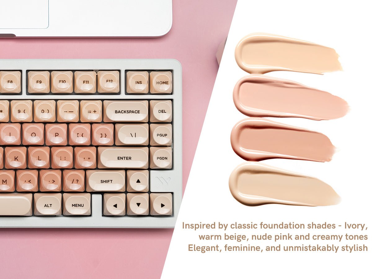 Womier Pink MOA Profile Dye - Sublimation PBT Keycap Set - Womier Keyboard