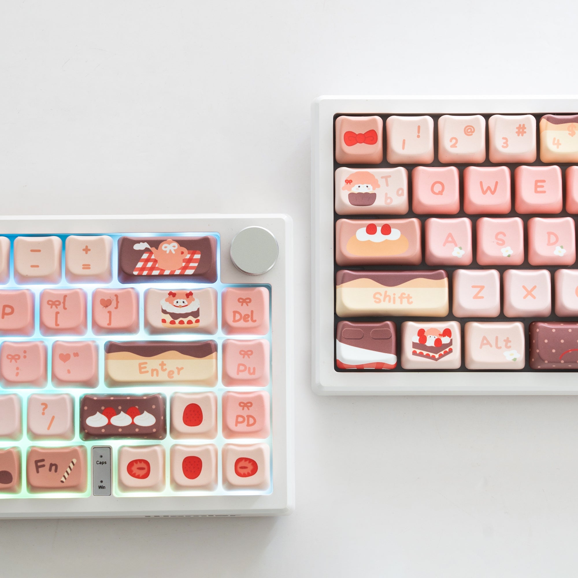 Womier Pink Theme MOA Profile Dye - Sublimation PBT Keycap Set - Womier Keyboard