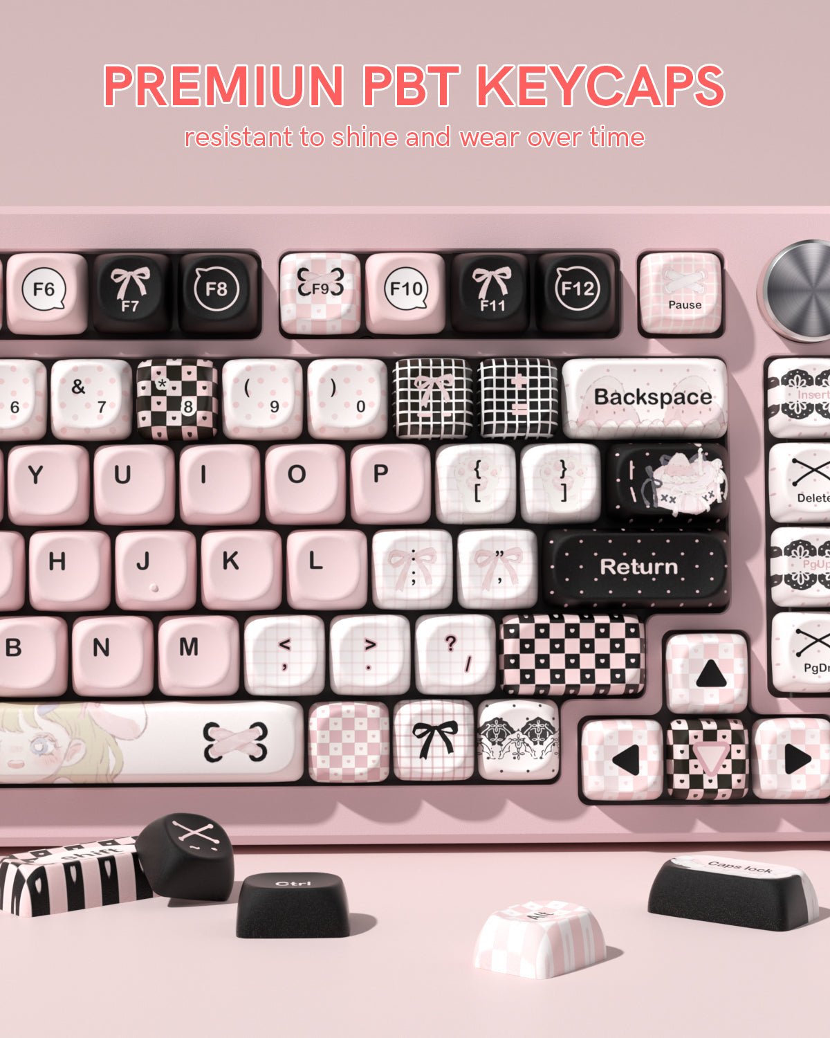 Womier Plaid Girl MOA Profile Dye - Sublimation PBT Keycap Set - Womier Keyboard