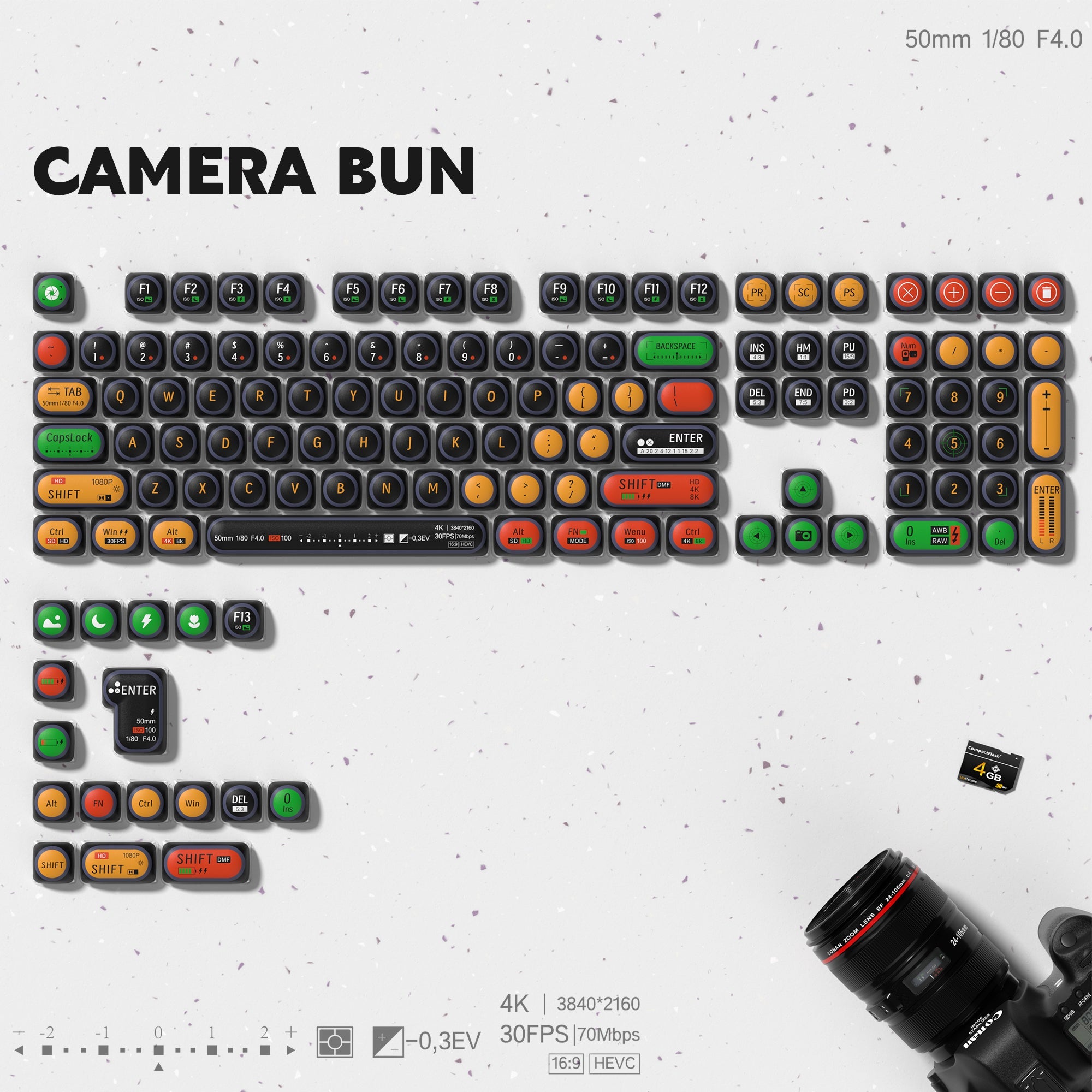 Womier Pudding Bun MOG Profile Dye - Sublimation PBT Keycap Set - Womier Keyboard