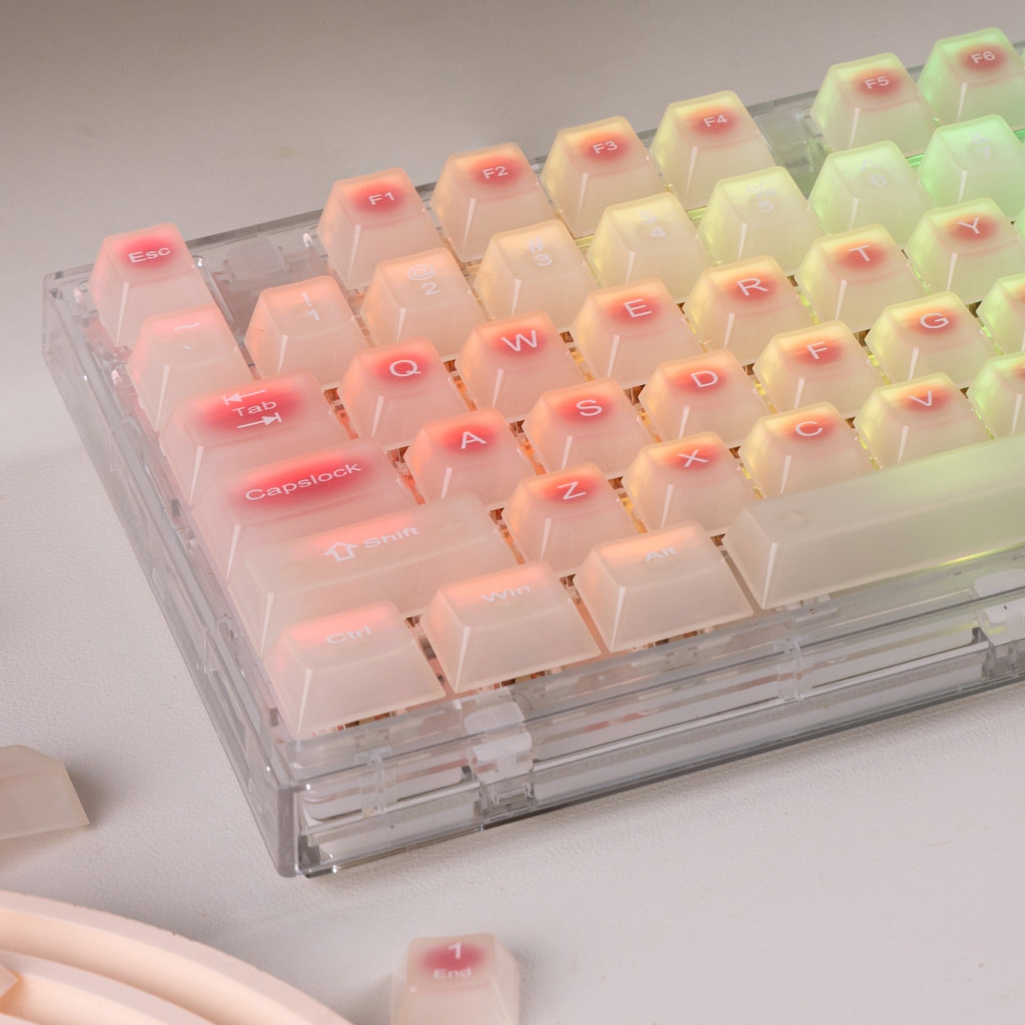 Womier Rouge Jade Cherry Profile Shine-Through PC Keycap Set (115-Key) - Womier Keyboard
