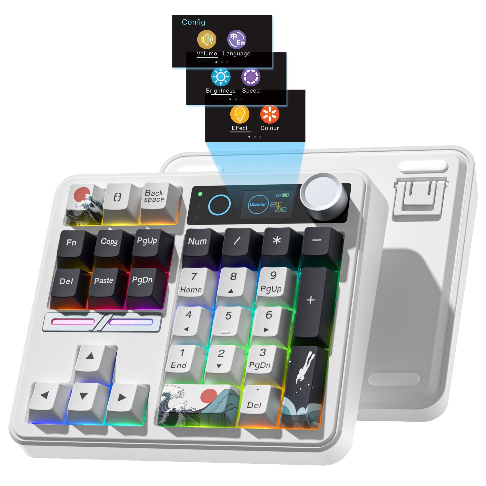 Womier SK30 Mini Wireless Keyboard with Multimedia Knob & Screen - Womier Keyboard