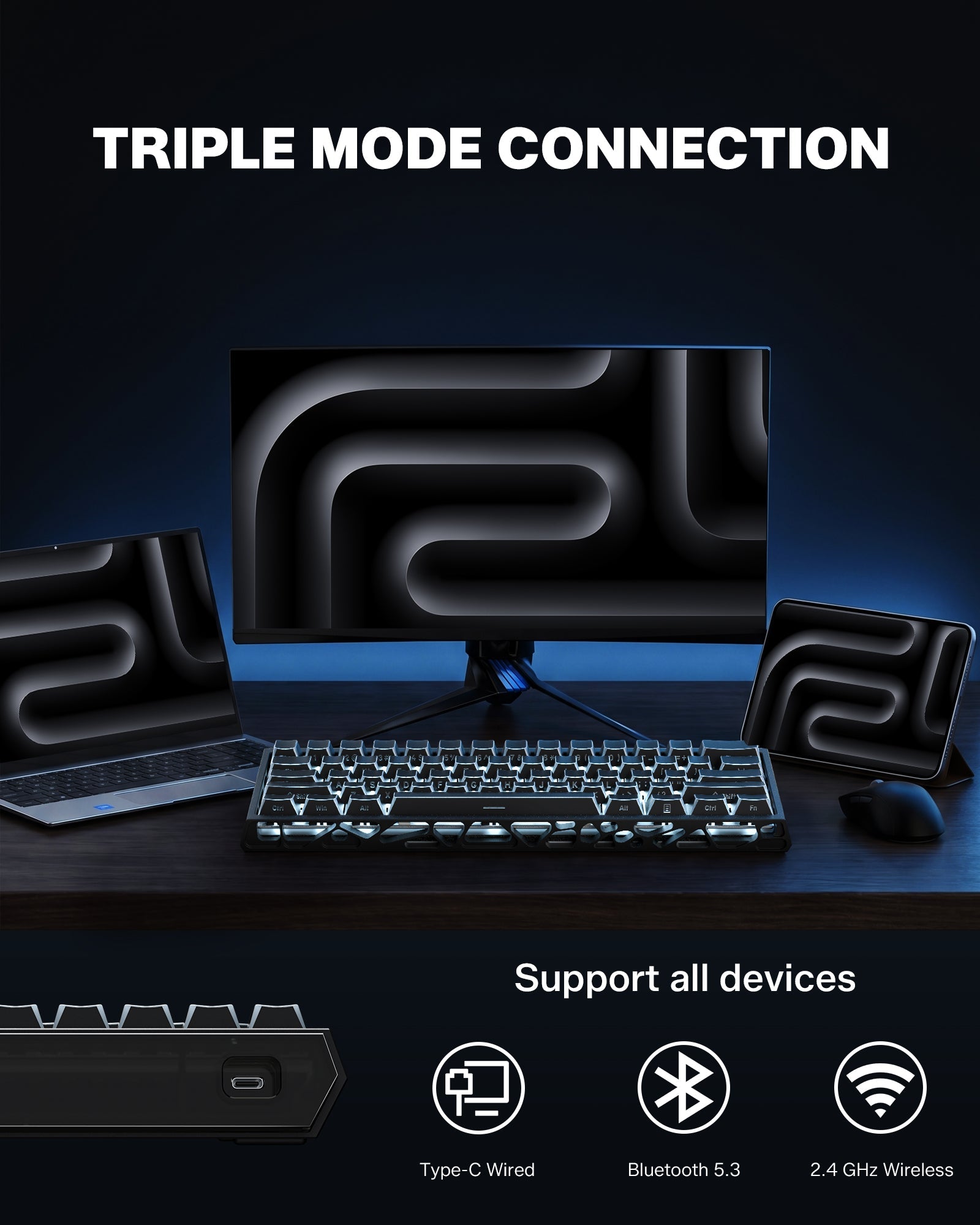Womier SK61 HE 60% Hall Effect Wireless Gaming Keyboard - Womier Keyboard