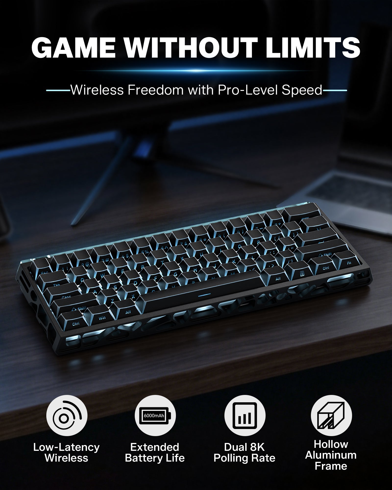 Womier SK61 HE 60% Hall Effect Wireless Gaming Keyboard - Womier Keyboard