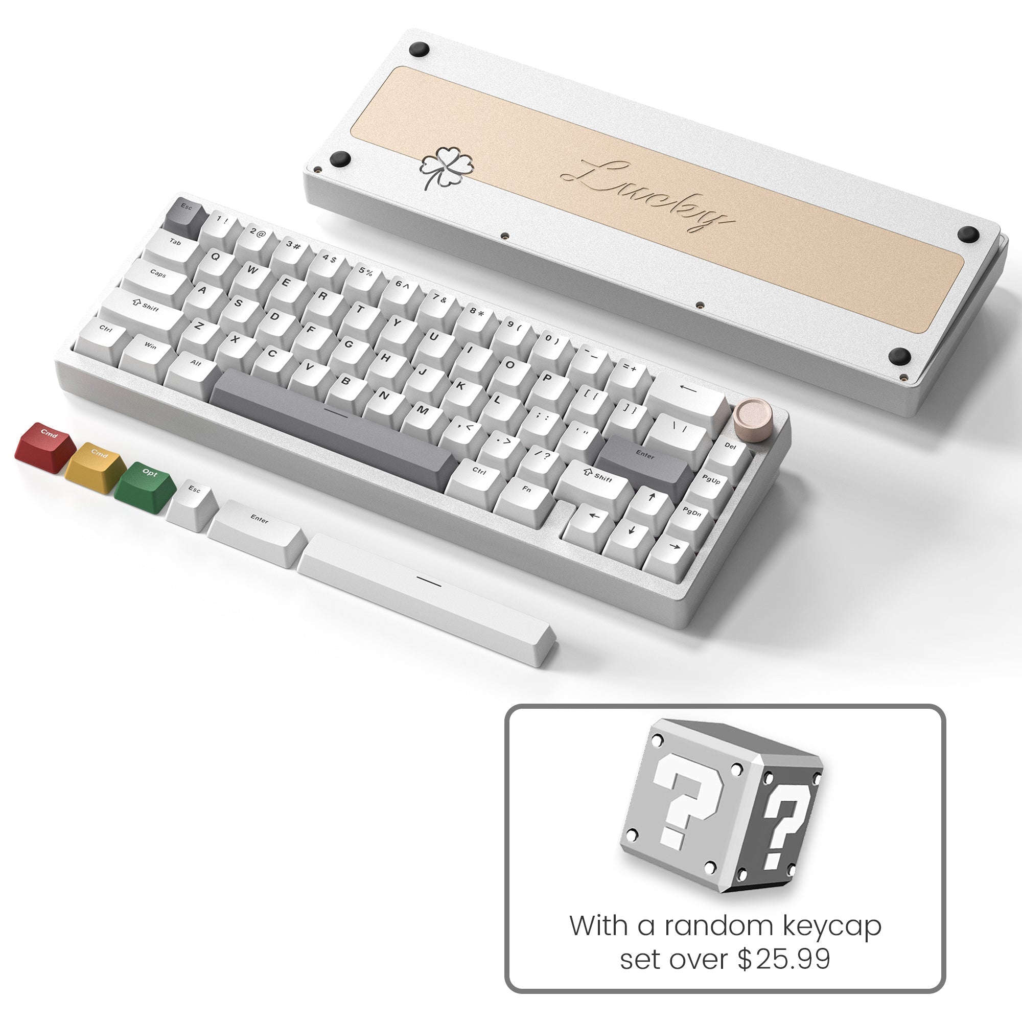 Womier SK65 65% Gasket Mounted Wireless Aluminum Keyboard with Knob (4 Colors) - Womier Keyboard