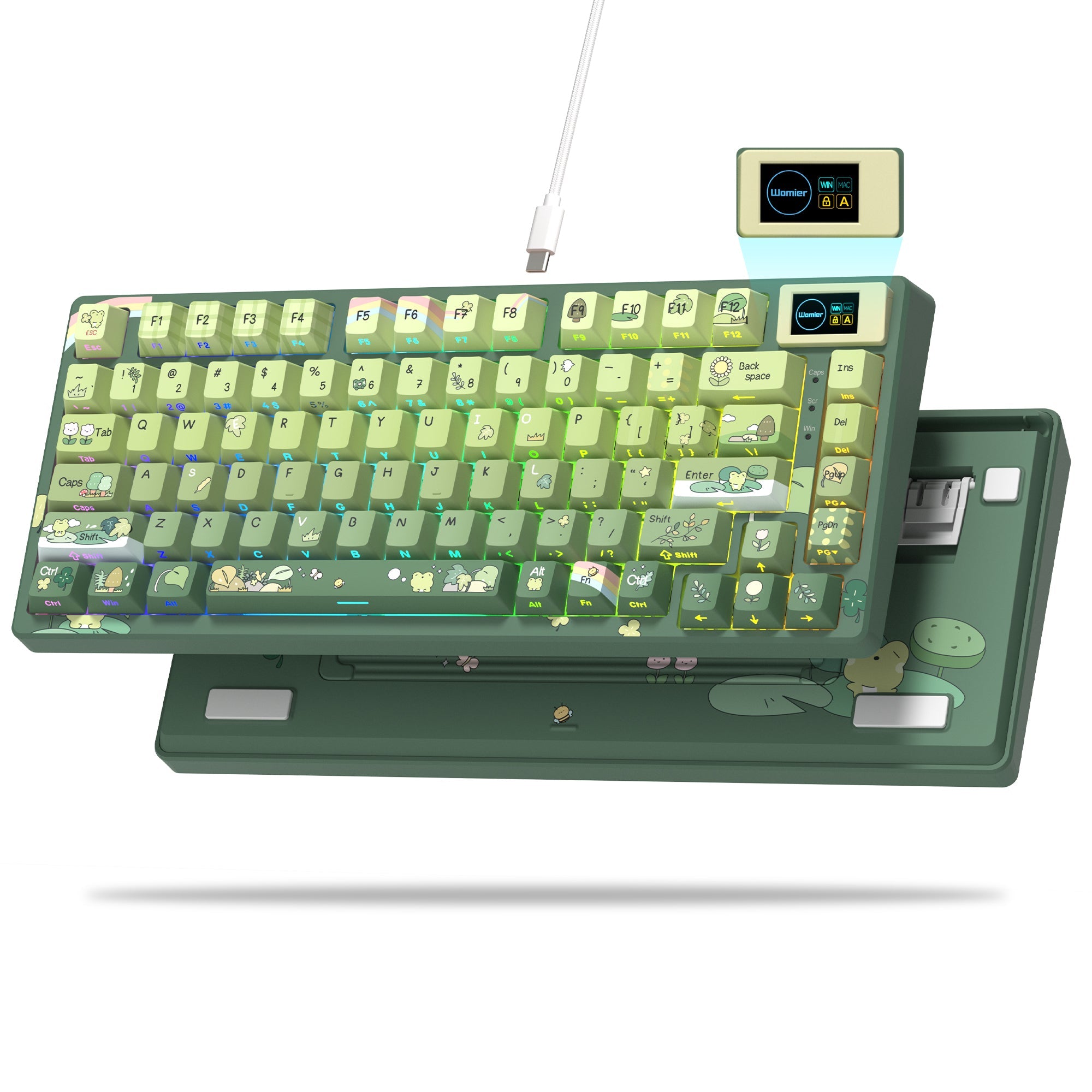 Womier SK80 Gasket Mounted 75% Mechanical Keyboard with Multimedia Display - Womier Keyboard