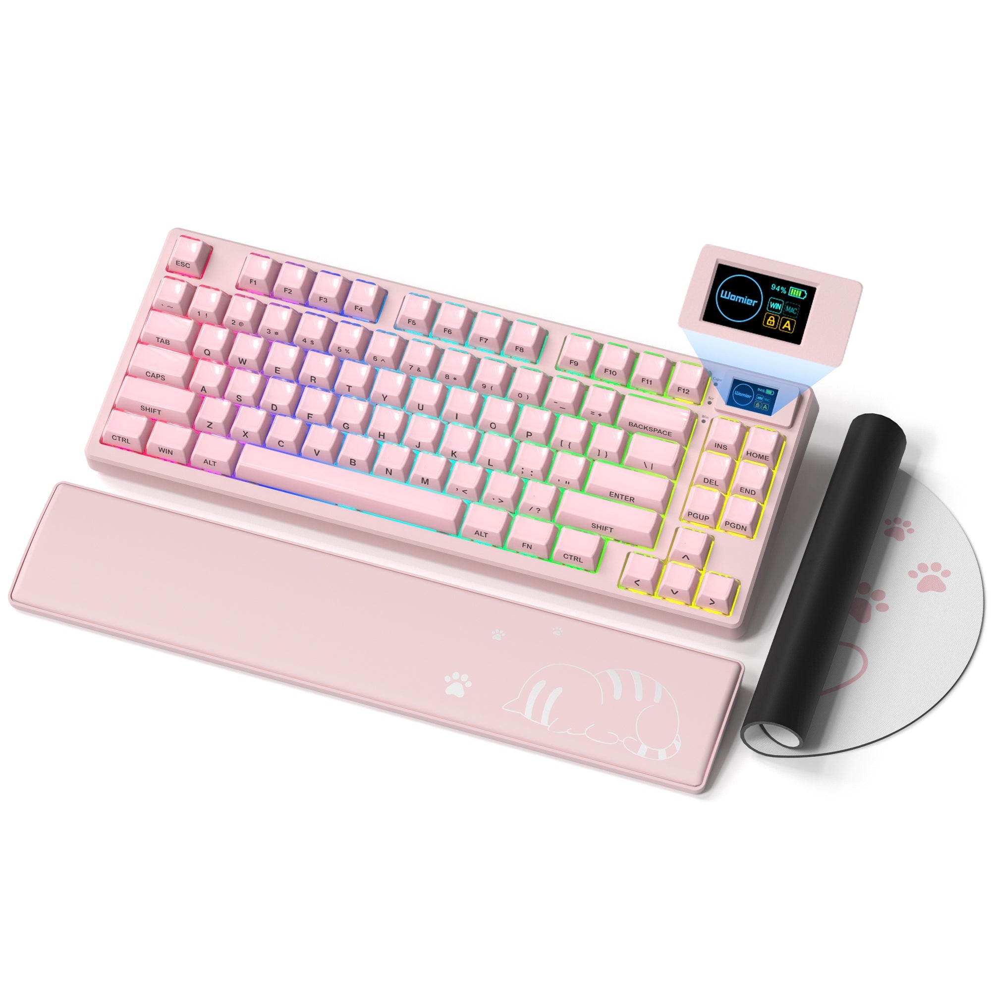 Womier SK80 Pro Themed 75% Wireless Mechanical Keyboard with Multimedia Display - Womier Keyboard
