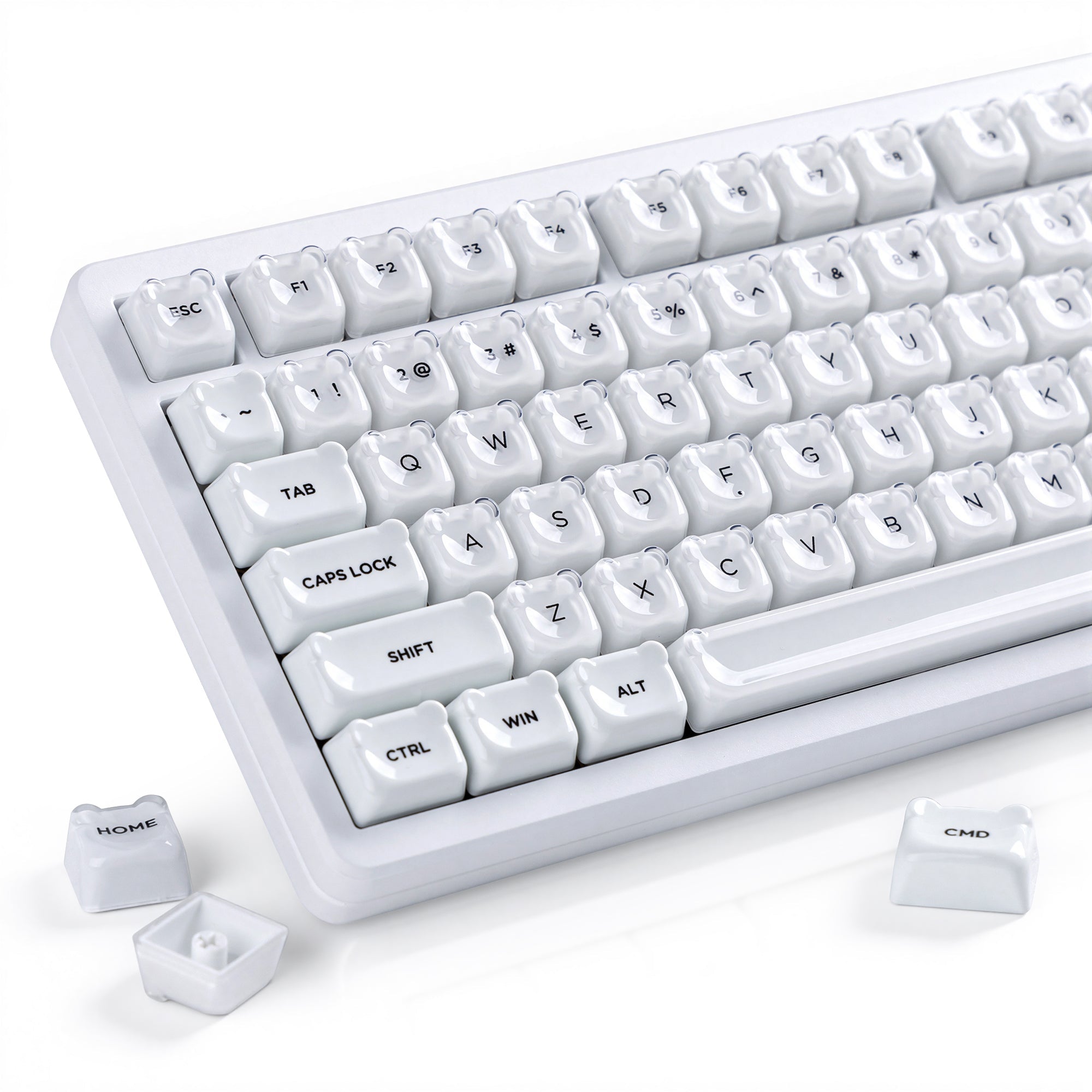 Womier Snow Bear MOA Profile Keycaps (128-Key) - Womier Keyboard