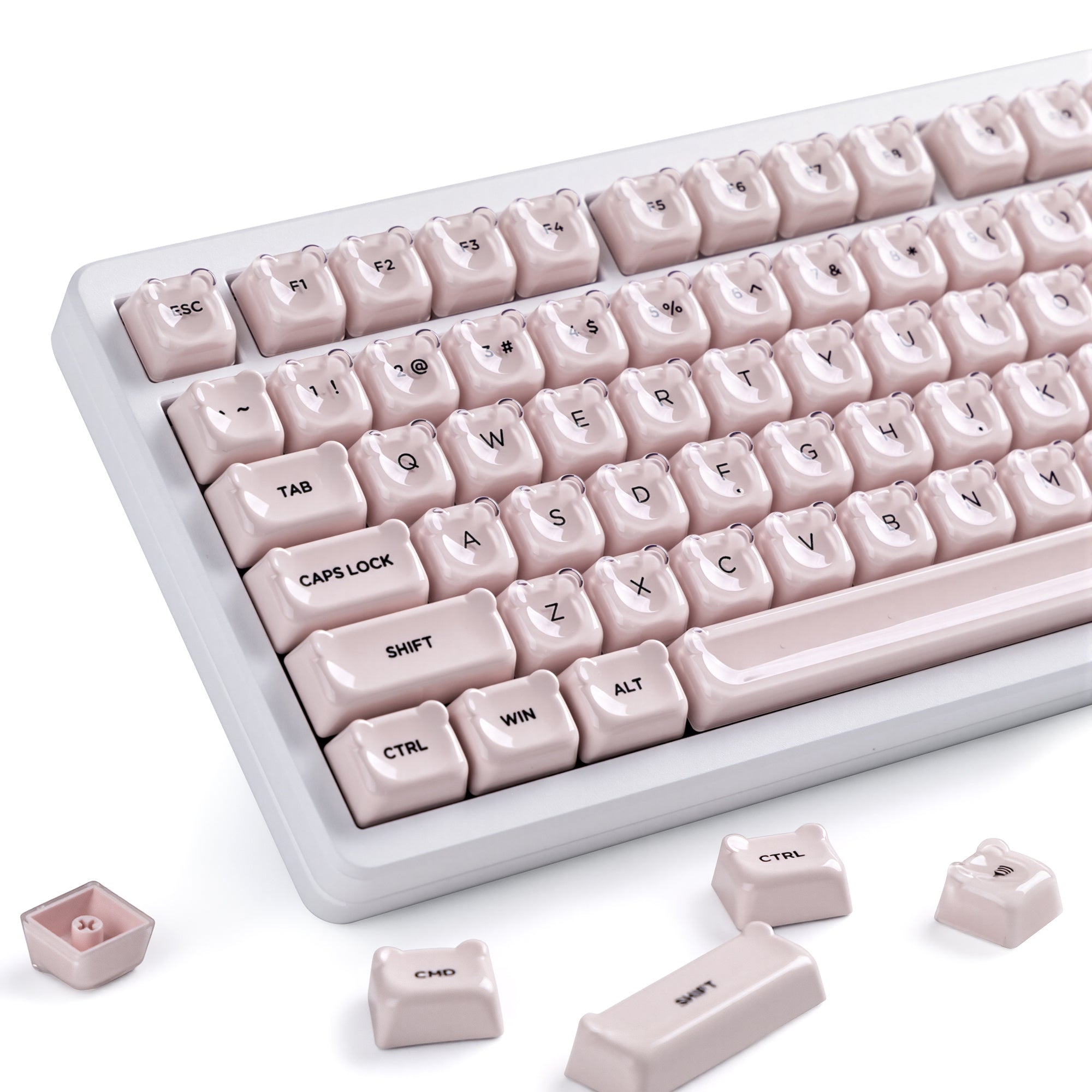 Womier Snow Bear MOA Profile Keycaps (128-Key) - Womier Keyboard