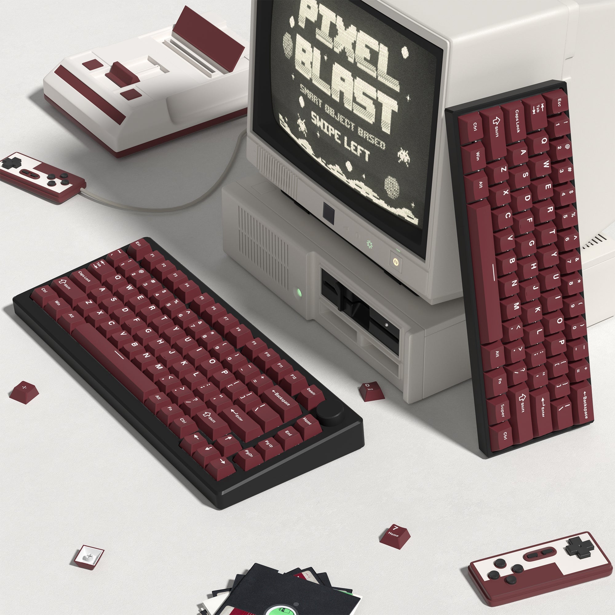 Womier Solid Color Cherry Profile PBT Double - Shot Keycaps – 2 Color Options - Womier Keyboard