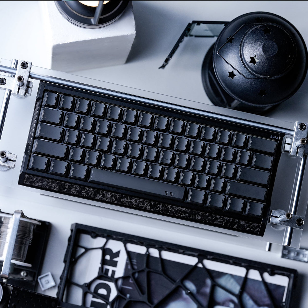 Womier Star Prism White-Blue Cherry Profile Shine-Through Keycap Set (136-Key) - Womier Keyboard