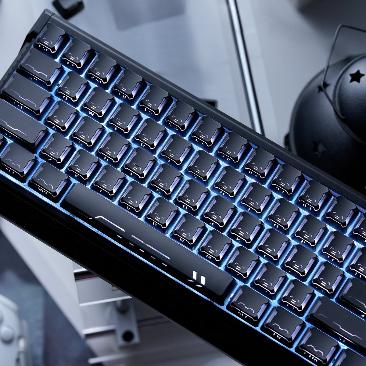 Womier Star Prism White-Blue Cherry Profile Shine-Through Keycap Set (136-Key) - Womier Keyboard
