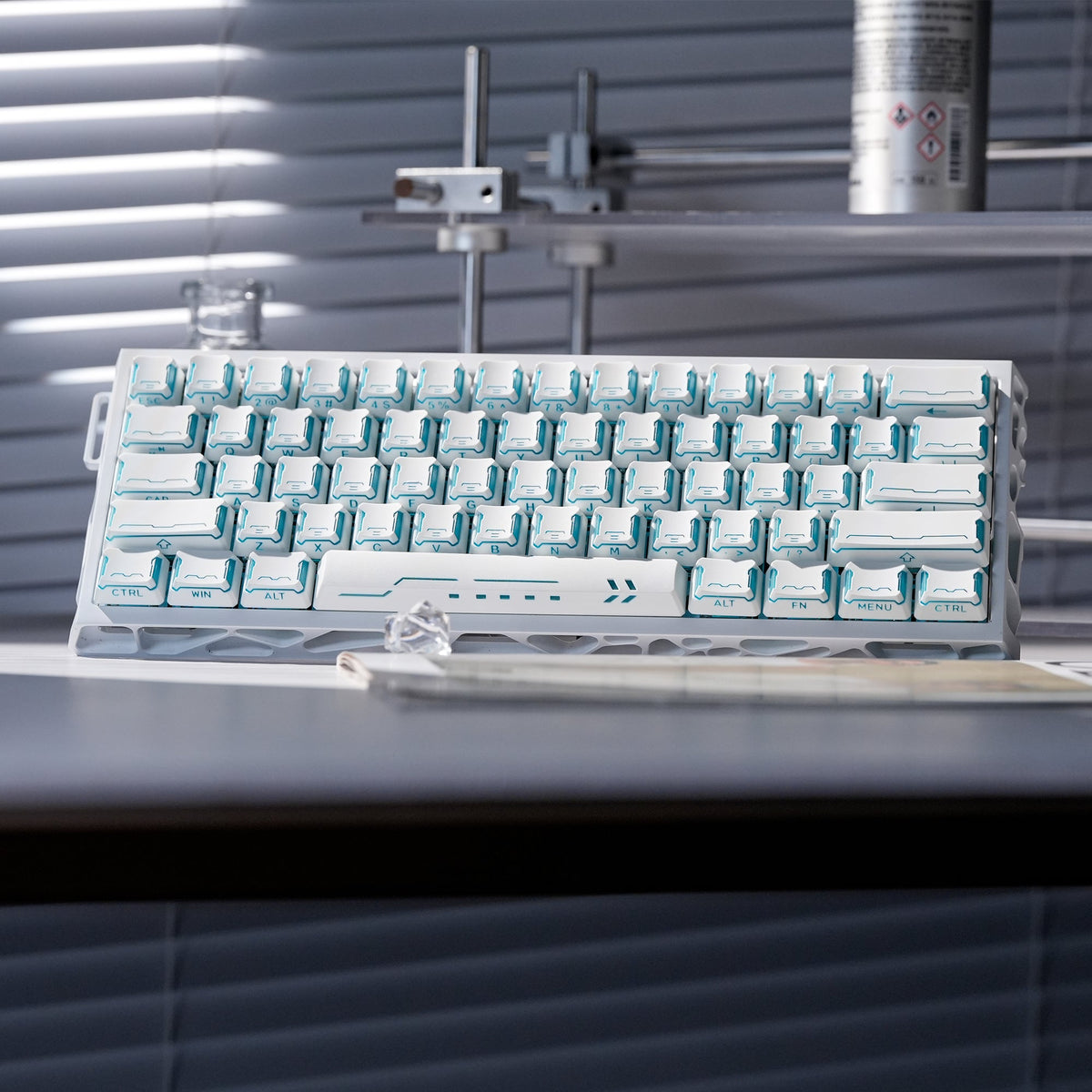 Womier Star Prism White-Blue Cherry Profile Shine-Through Keycap Set (136-Key) - Womier Keyboard