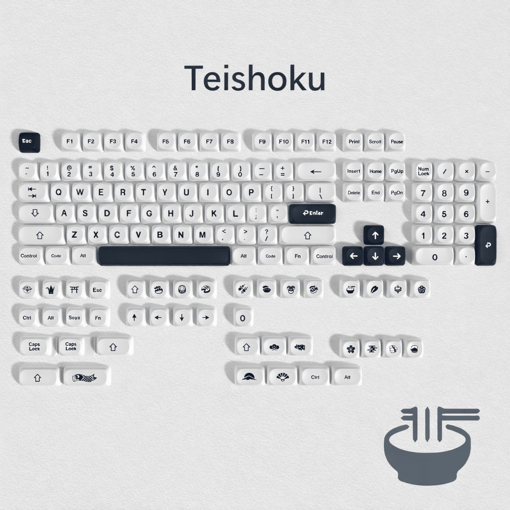 Womier Teishoku Series MOA Profile Dye - Sub PBT Keycap Set - Womier Keyboard
