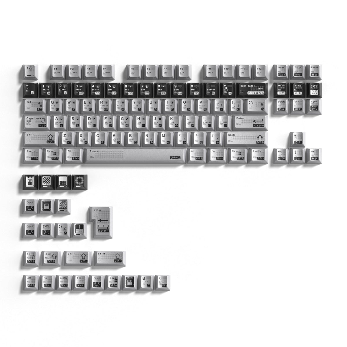Womier Timeless 112-Key Cherry Profile Metallic Coating Keycap Set - Womier Keyboard