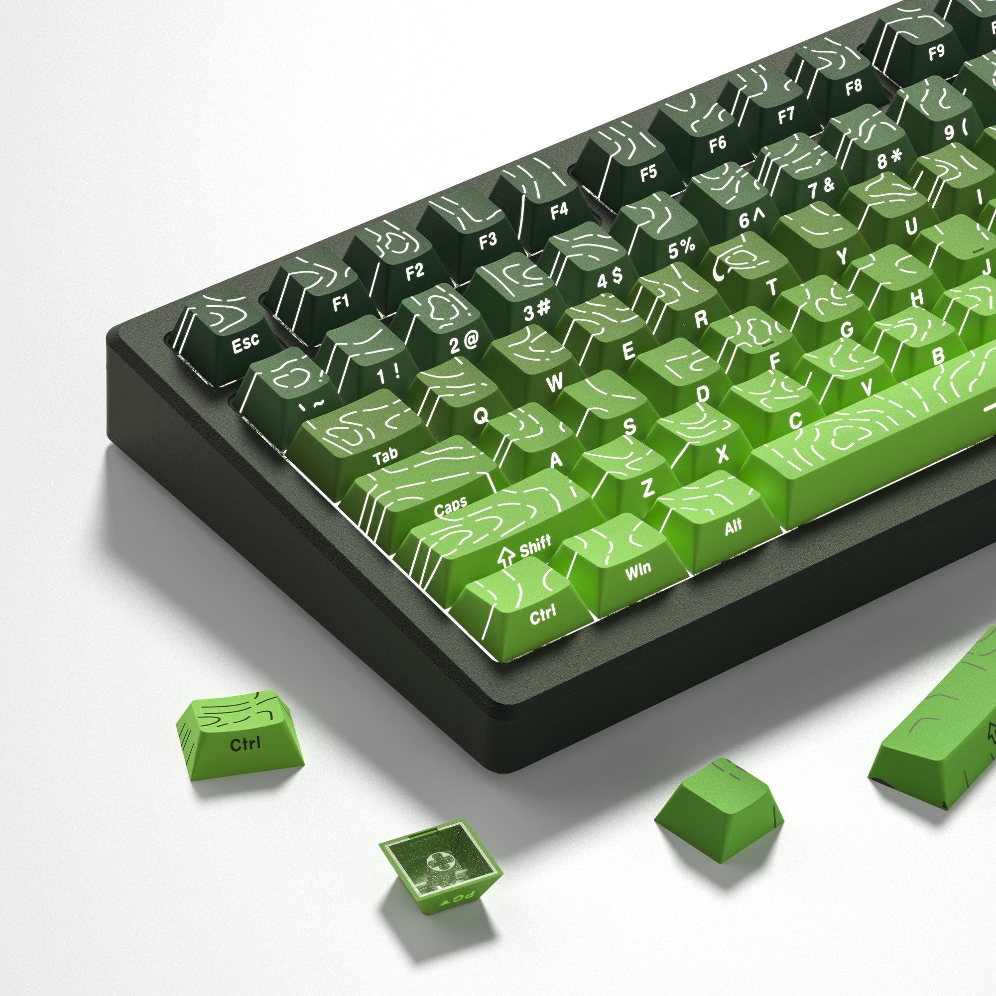 Womier Topographic Cherry Profile 135-Key Side-Printed PBT Keycap - Womier Keyboard