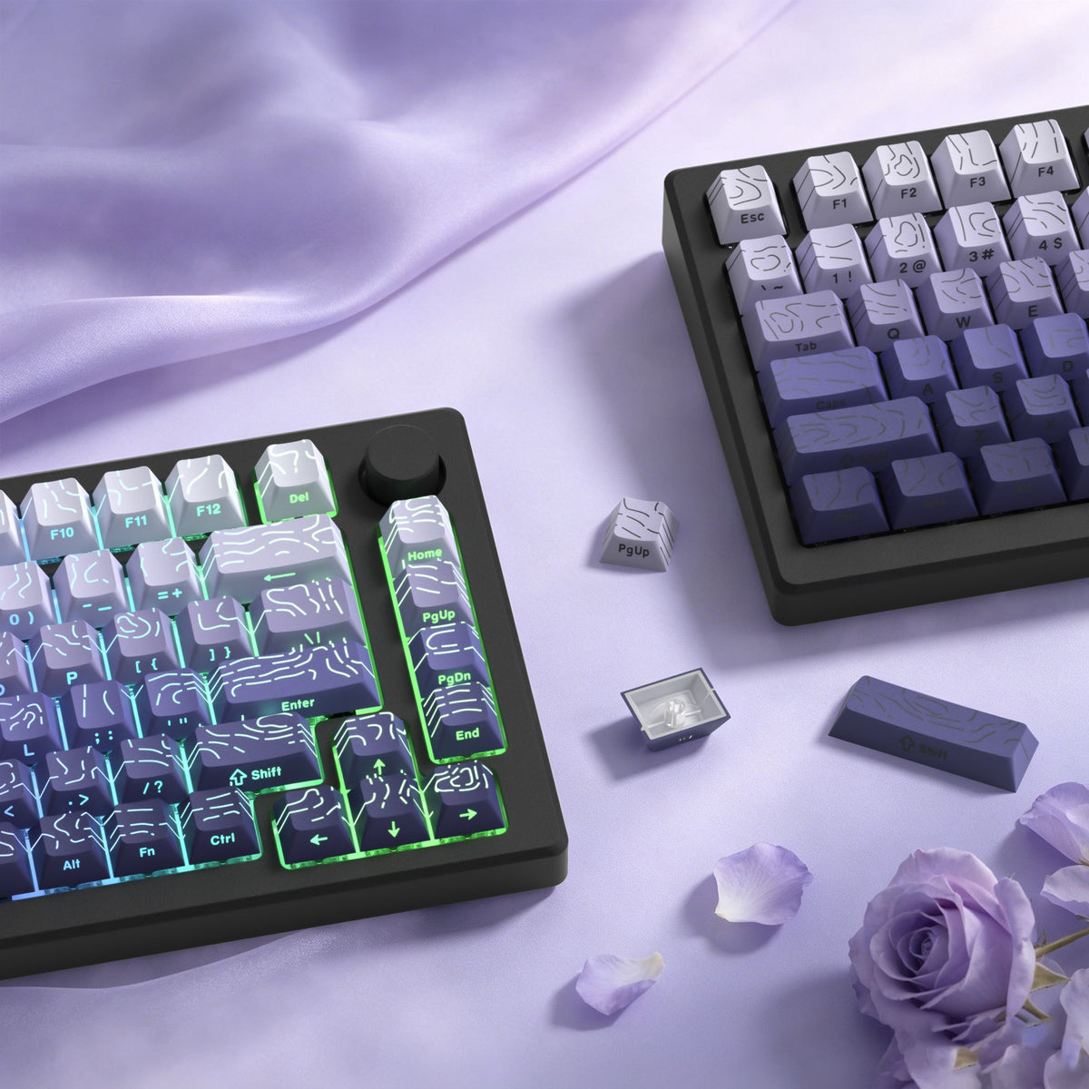 Womier Topographic Cherry Profile 135-Key Side-Printed PBT Keycap - Womier Keyboard
