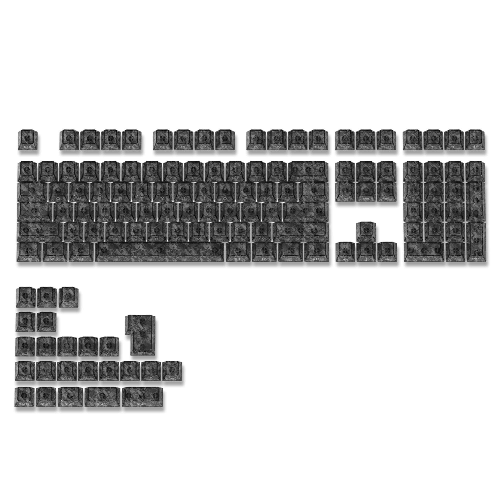 Womier Translucent Forged Side-Printed Carbon Keycaps (132-Key) - Womier Keyboard