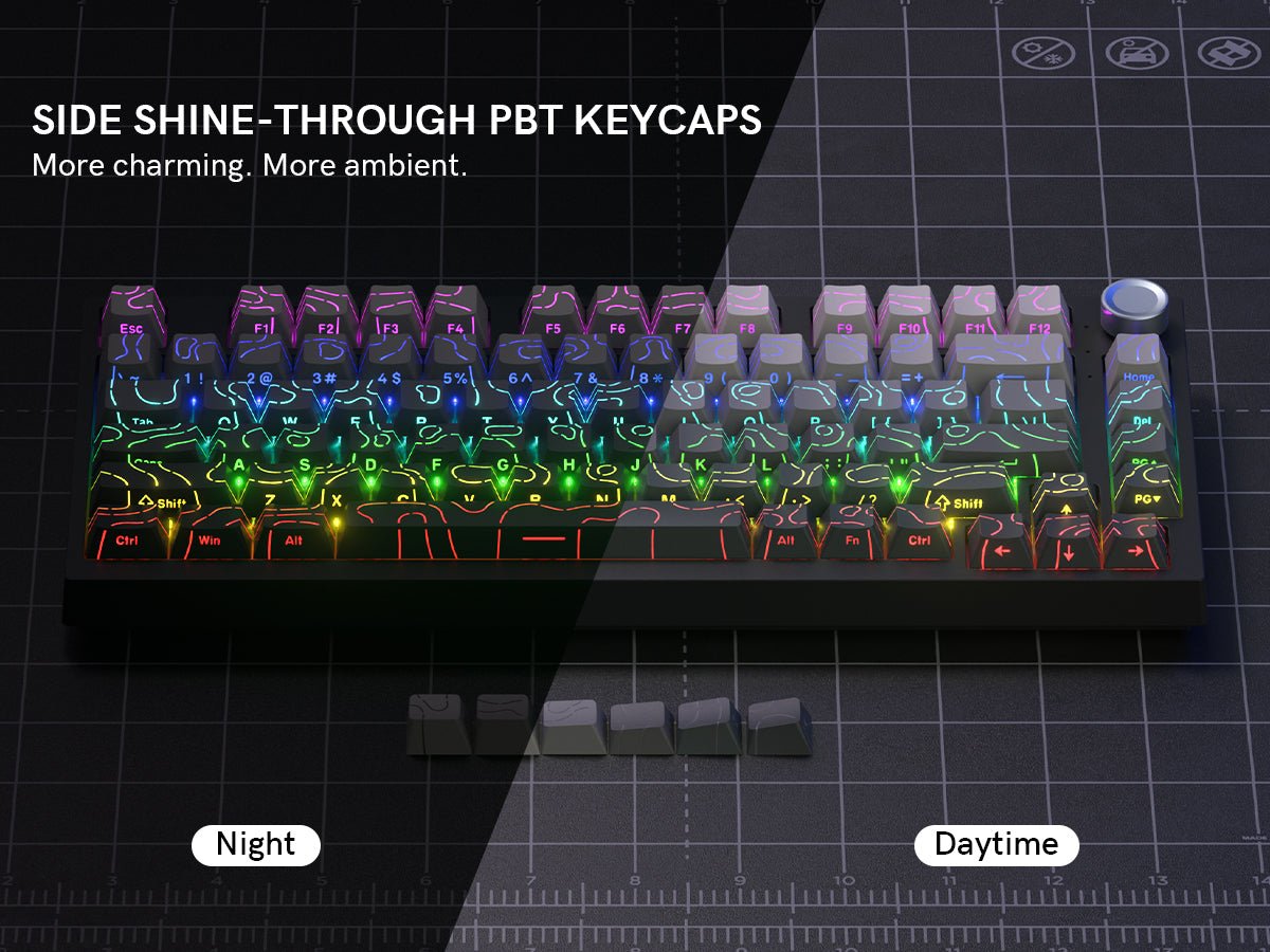 Womier WK75 75% Hot - Swappable Wireless Keyboard with Multimedia Knob - Womier Keyboard