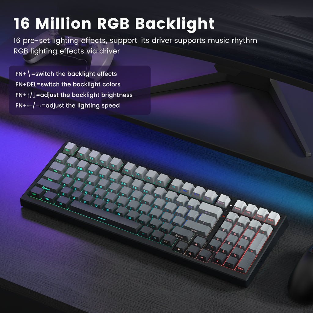 Womier X98 Wireless Mechanical Keyboard, RGB Gaming Keyboard - Womier Keyboard