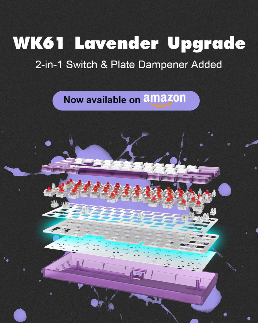 Womier WK61 HotSwappable RGB Mechanical Keyboard (3 Colors) Womier