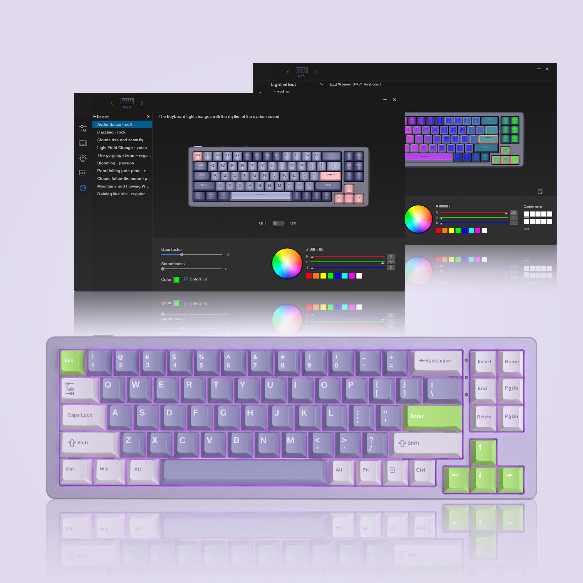 Womier SK71 Wireless 68% Gasket Aluminum Mechanical Keyboard