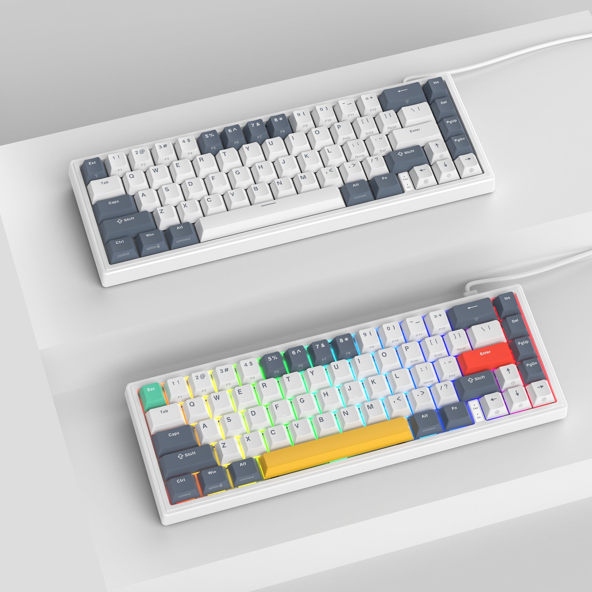 Womier V-K66 Gasket Mounted Wired Mechanical Keyboard (2 Colors)